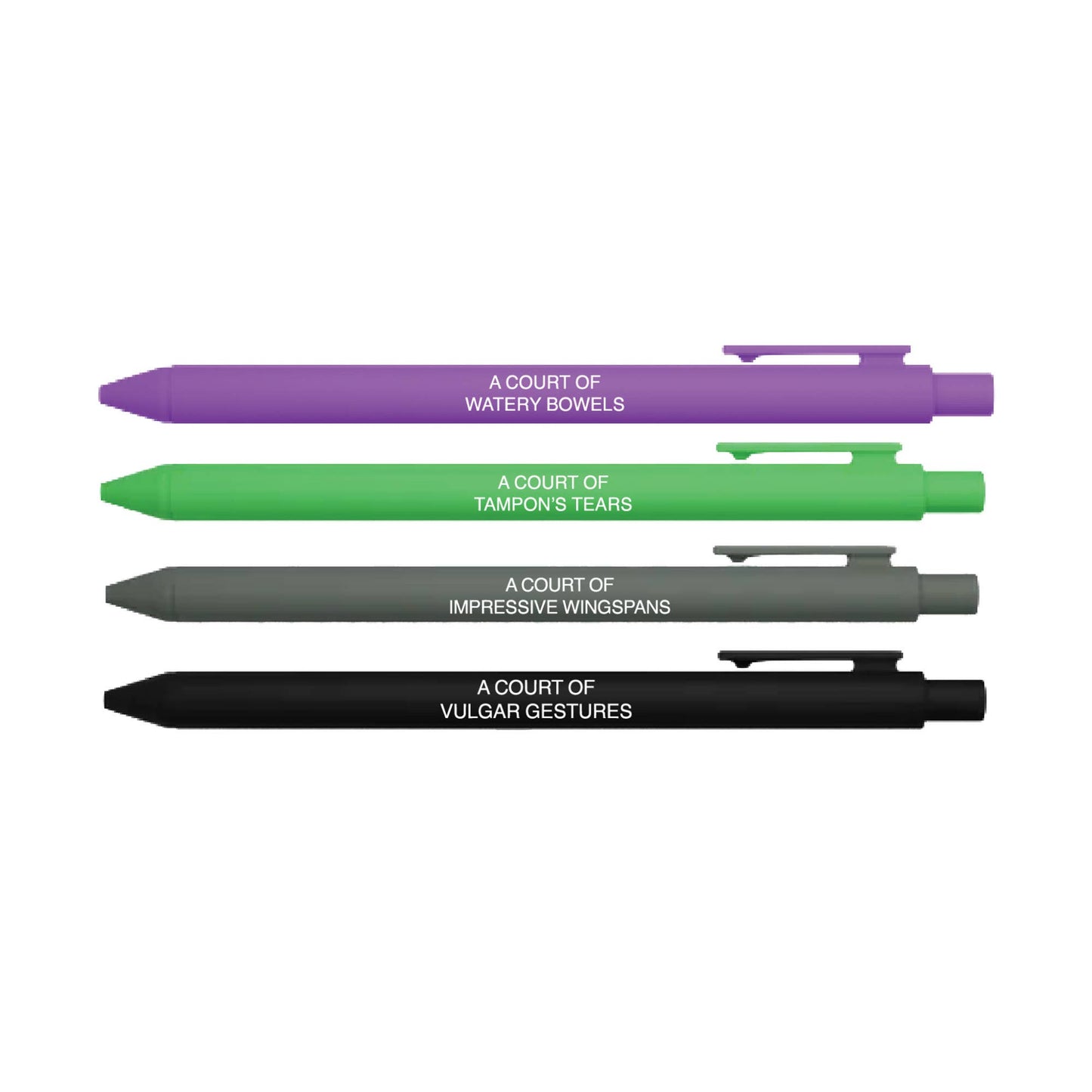 Little Lovelies Studio - Court Drama Funny Romantasy Reader Pen Set for Book Lovers