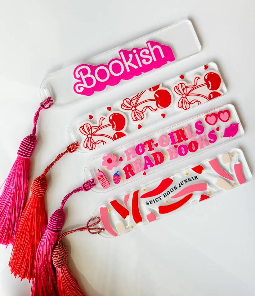 Literari Goods, Co | Book Themed Candles + Gifts - Bookmark - Book Store Gift - Acrylic - Hot Girls Read Books