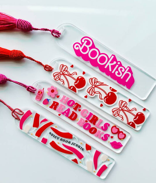 Literari Goods, Co | Book Themed Candles + Gifts - Bookmark - Book Store Gift - Acrylic - Hot Girls Read Books