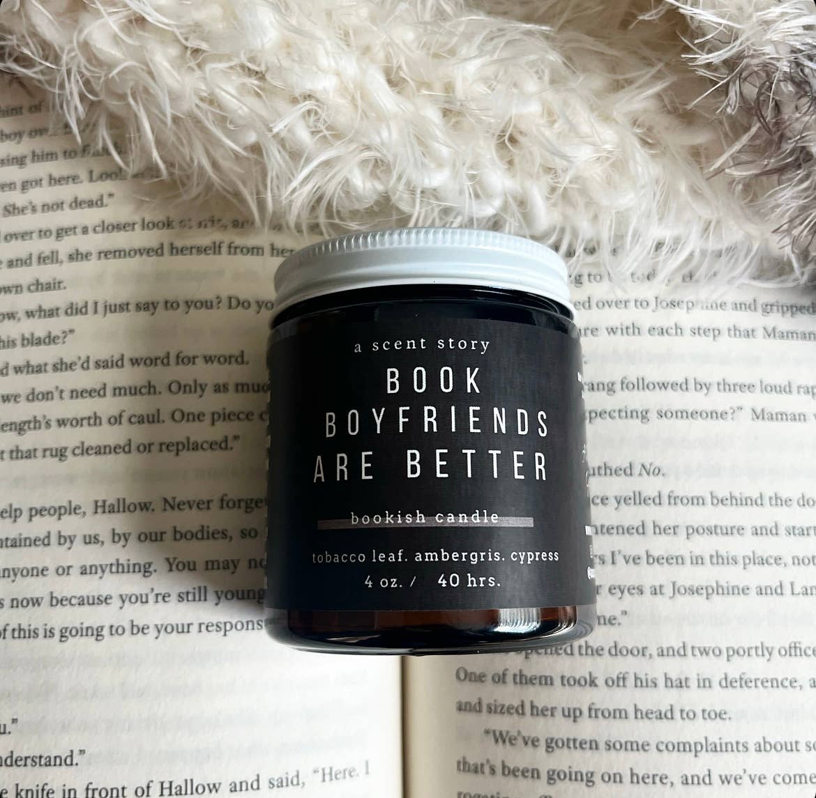 A Scent Story Candle Co - Book Boyfriends Are Better -  Bookish Candle | Book Themed