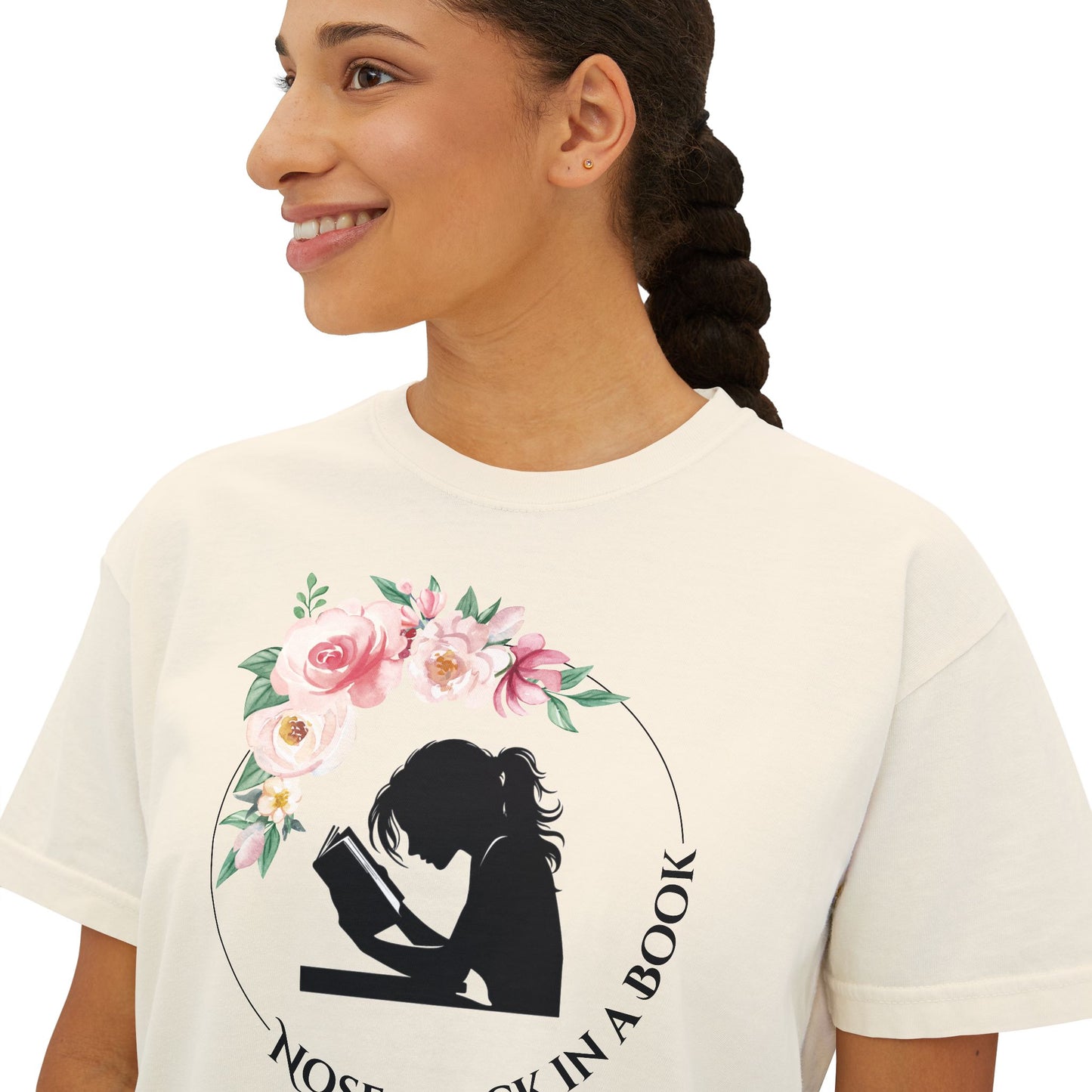 Nose Stuck in a Book Women's Crop Top
