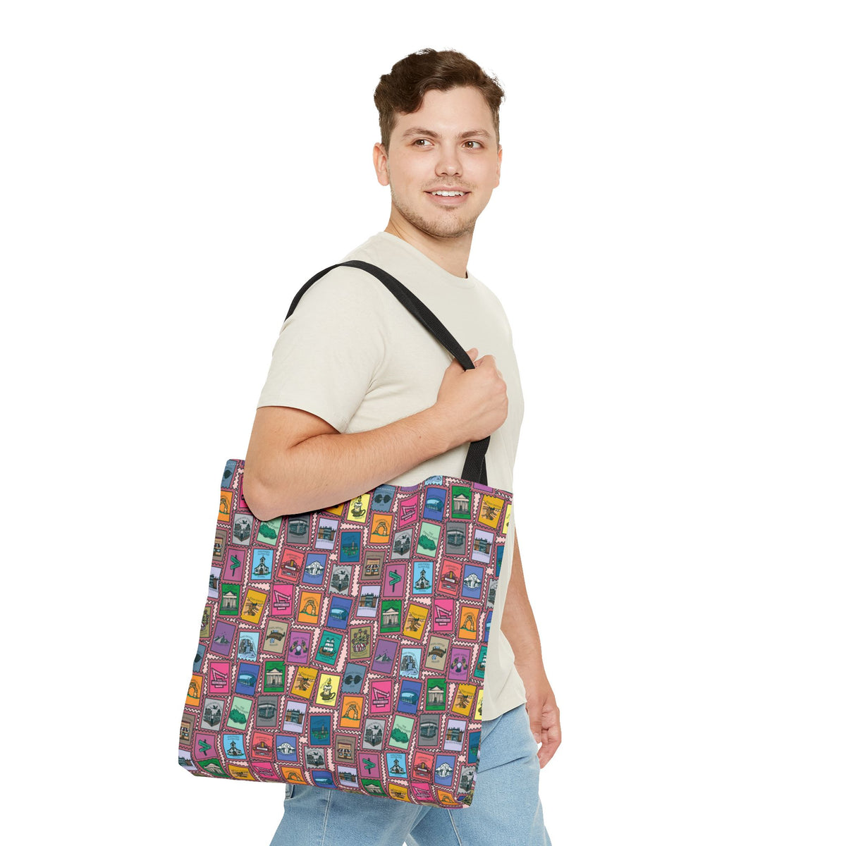 TEB Stamp Pattern Tote Bag