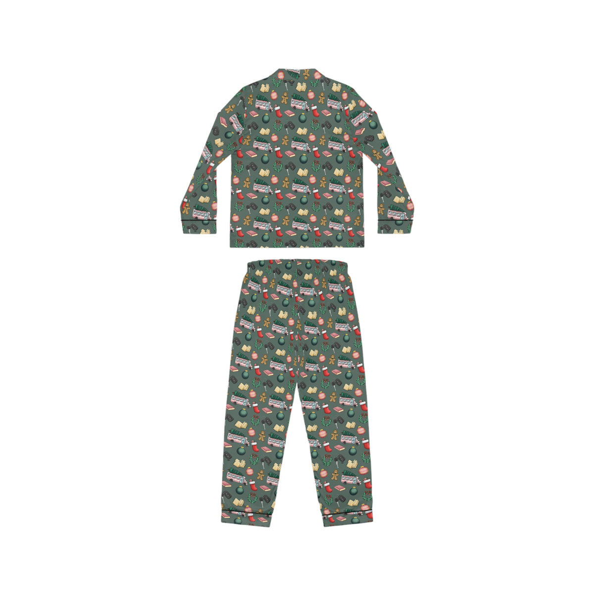 TEB Christmas Doodle Women's Satin Pajama Set