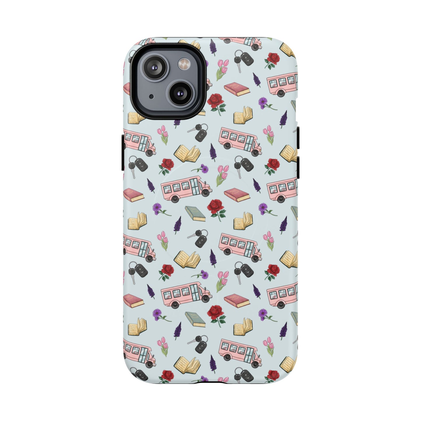 Phone Case — Vintage Book & Travel Pattern Tough Magnetic Case