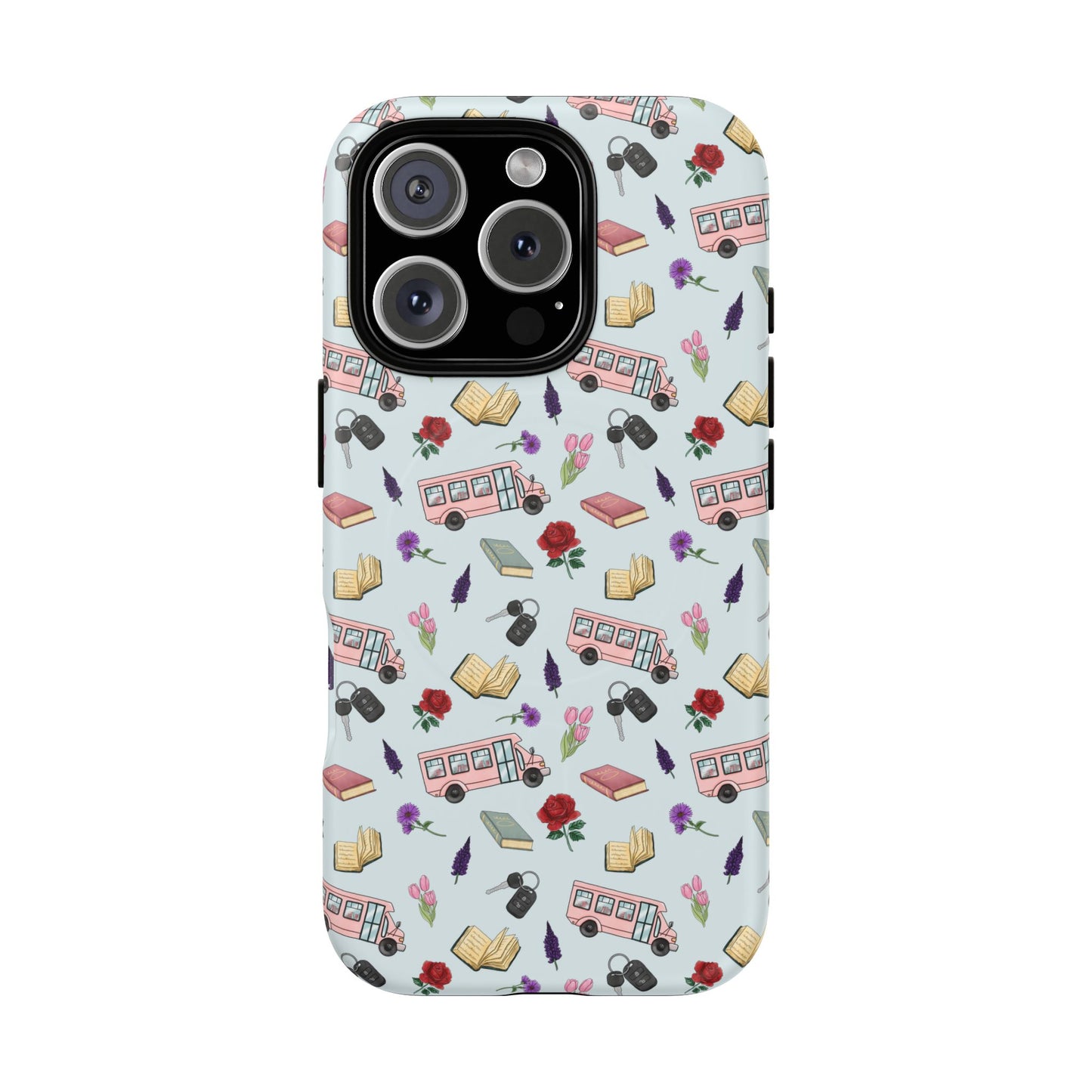 Phone Case — Vintage Book & Travel Pattern Tough Magnetic Case