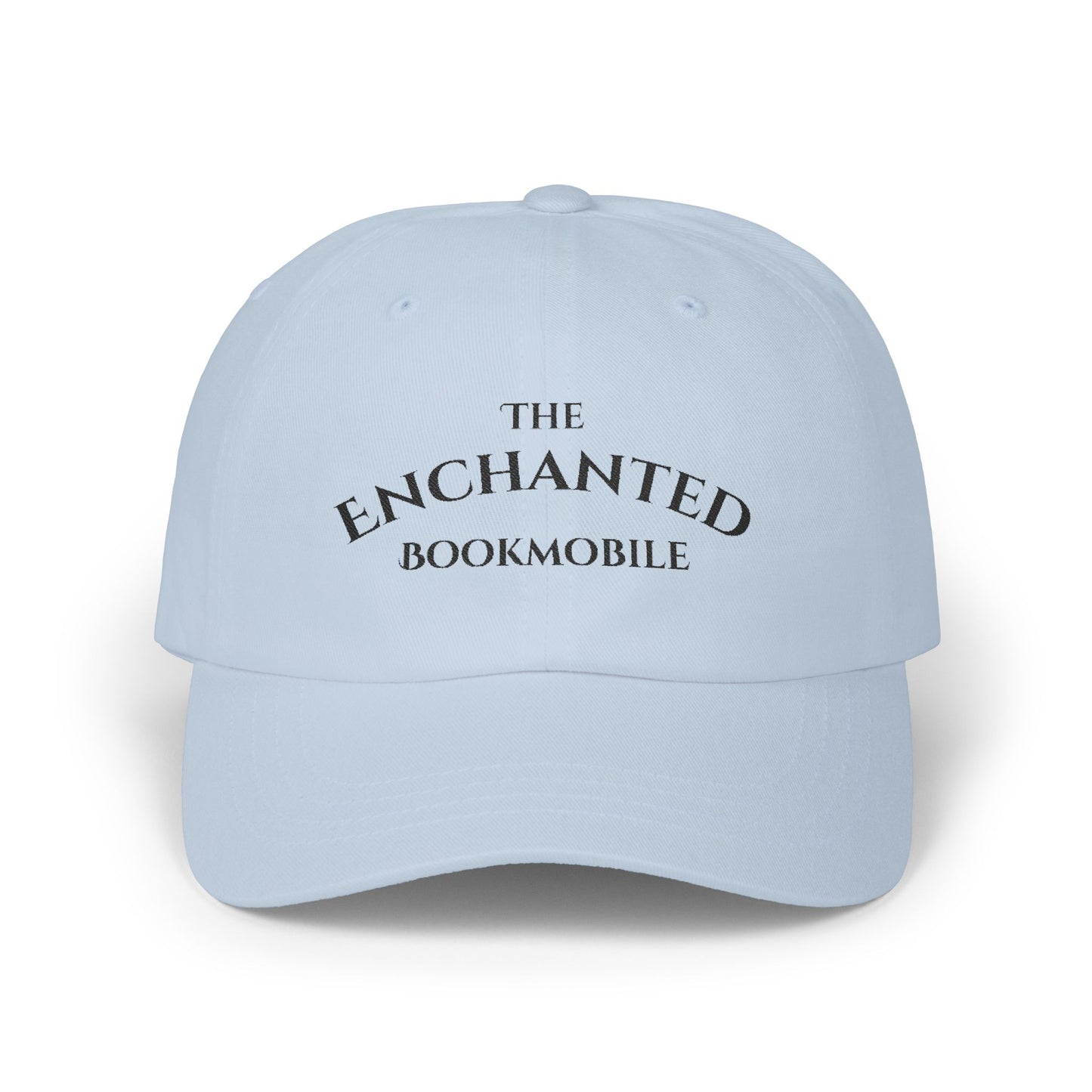 Enchanted Bookmobile Embroidered Cap (White, Pink, Stone, Light Blue)