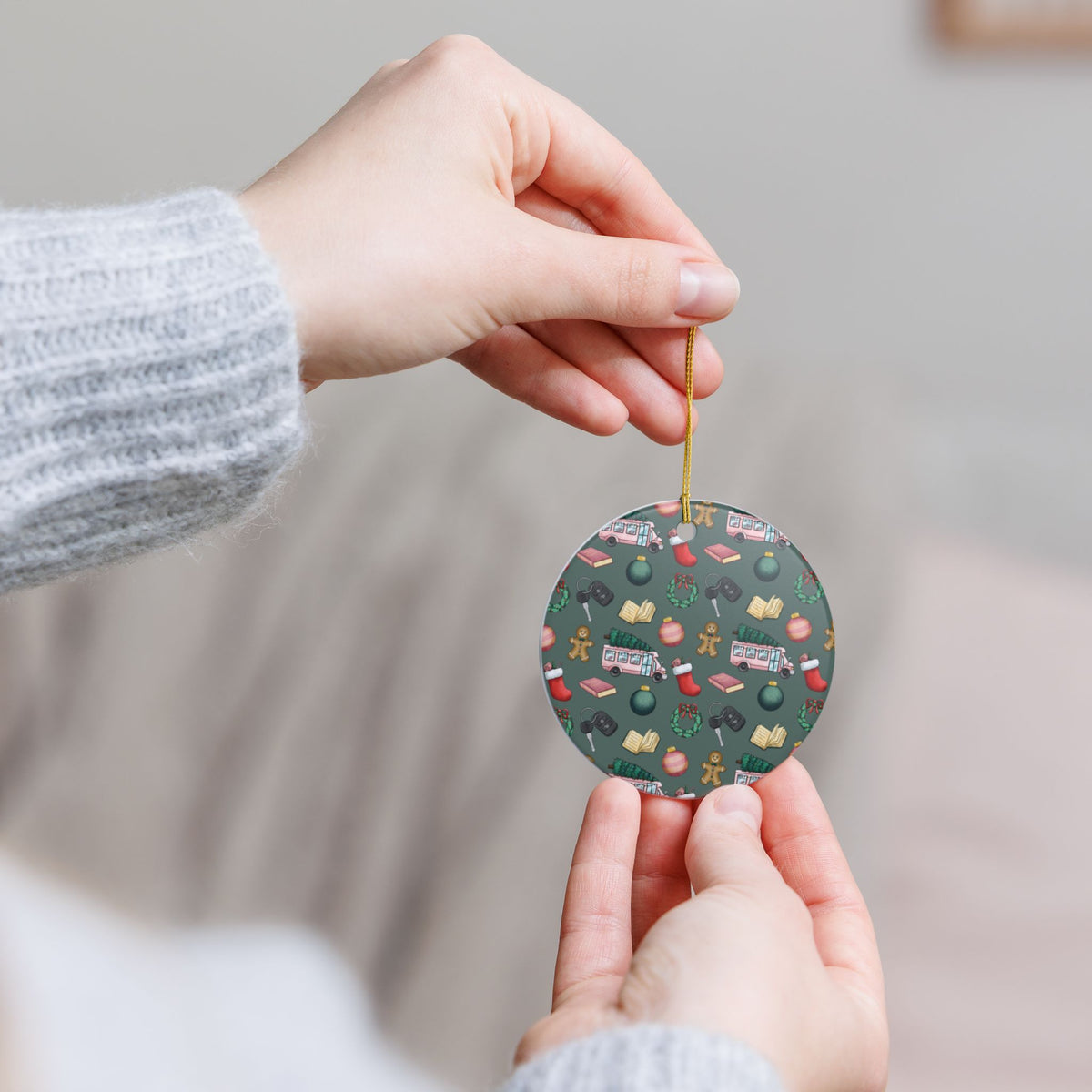 Bookmobile Doodle Ornament