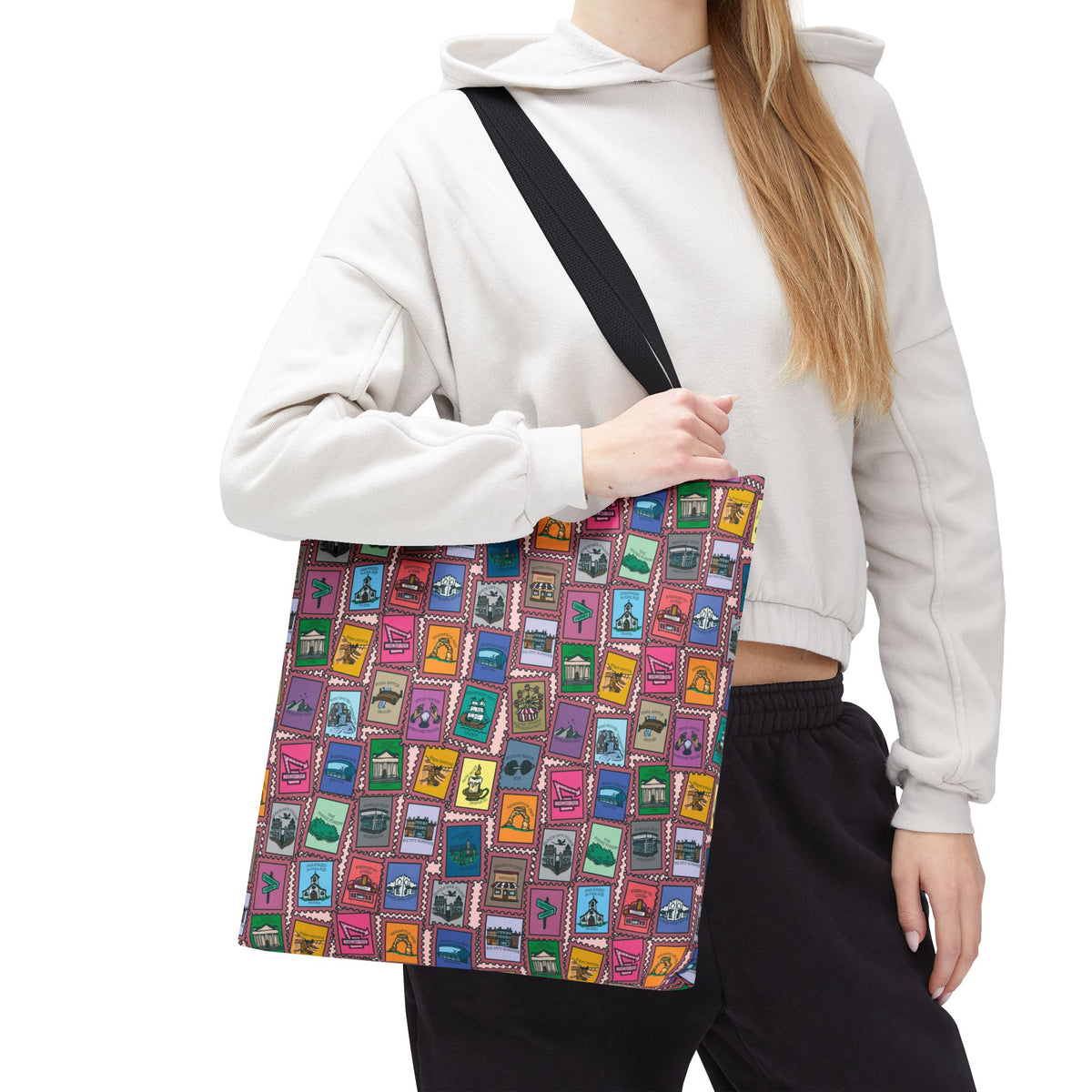 TEB Stamp Pattern Tote Bag