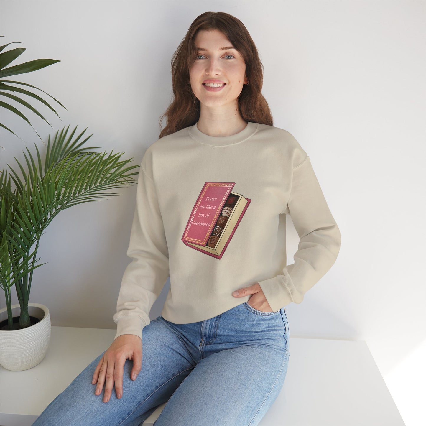 Books are like a box of chocolates Crewneck Sweatshirt