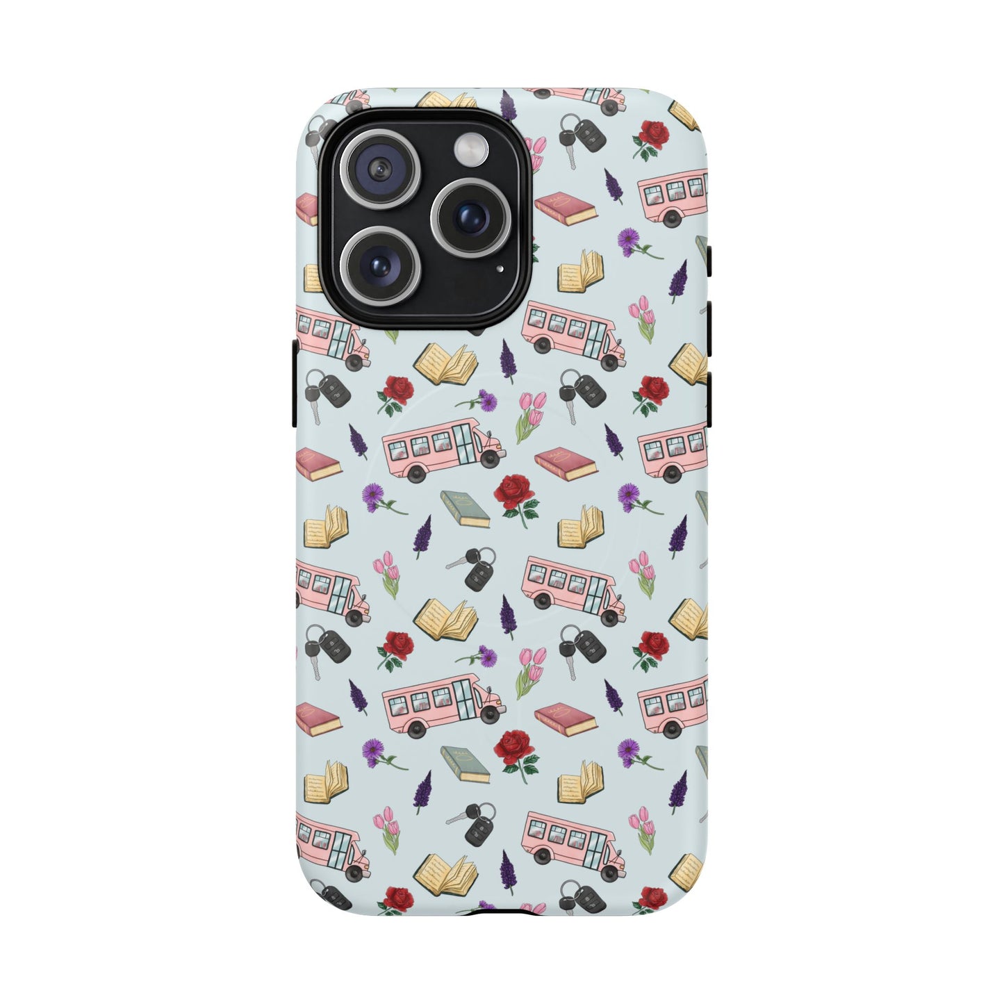 Phone Case — Vintage Book & Travel Pattern Tough Magnetic Case