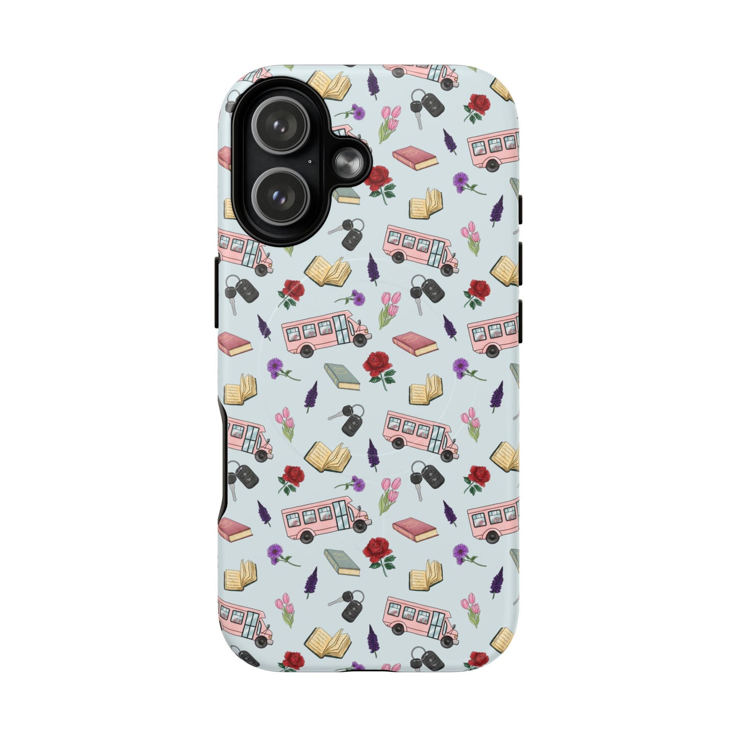 Phone Case — Vintage Book & Travel Pattern Tough Magnetic Case