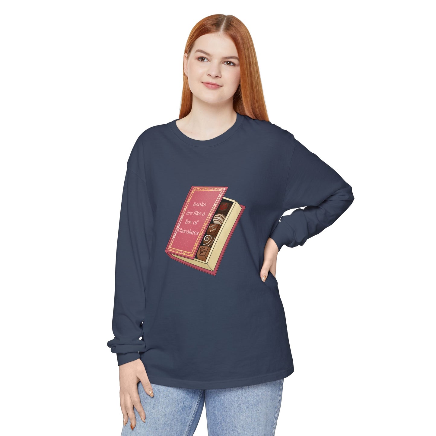 Books are like a box of chocolates Long Sleeve Tee