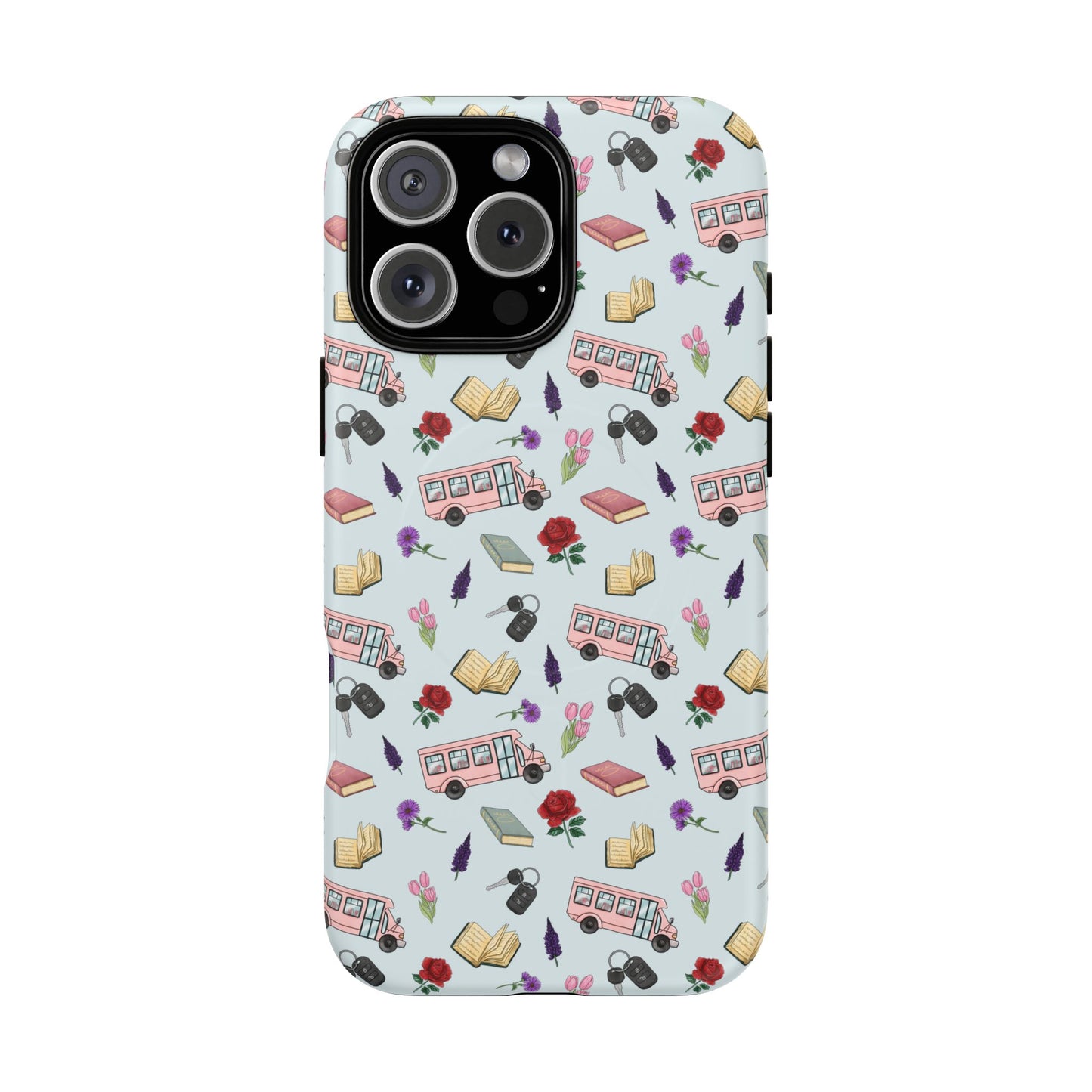 Phone Case — Vintage Book & Travel Pattern Tough Magnetic Case