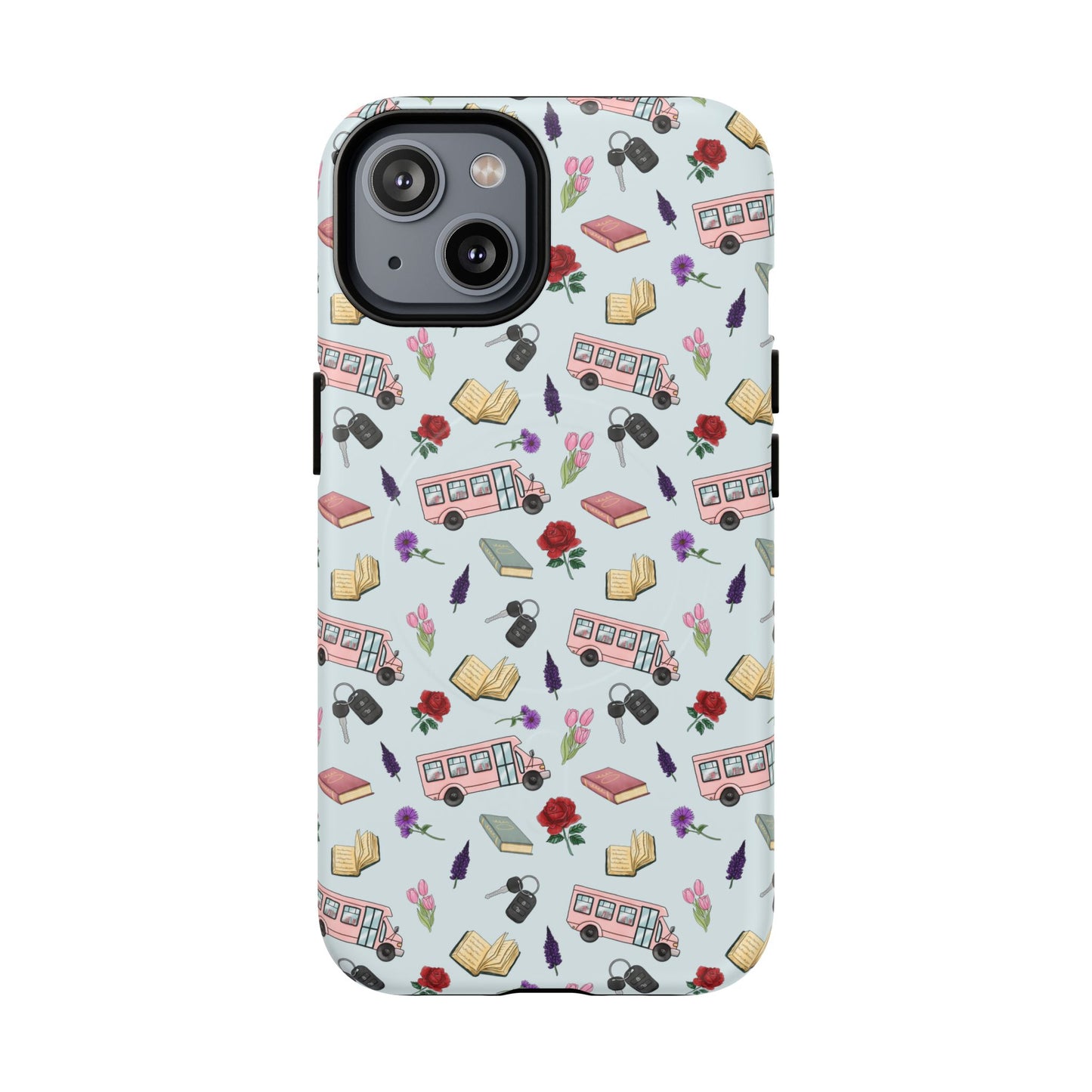 Phone Case — Vintage Book & Travel Pattern Tough Magnetic Case