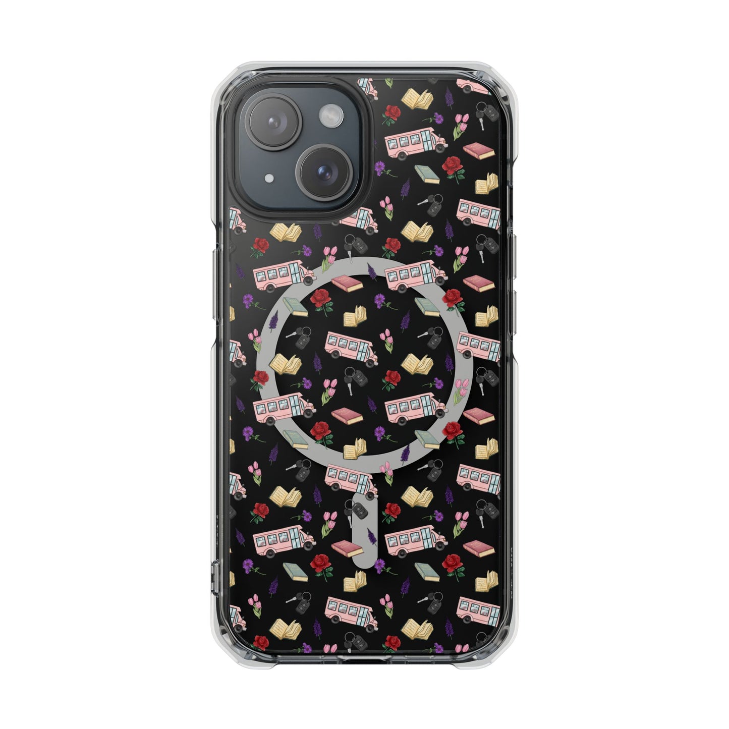 The Enchanted Bookmobile Doodle MagSafe Clear Impact Phone Case