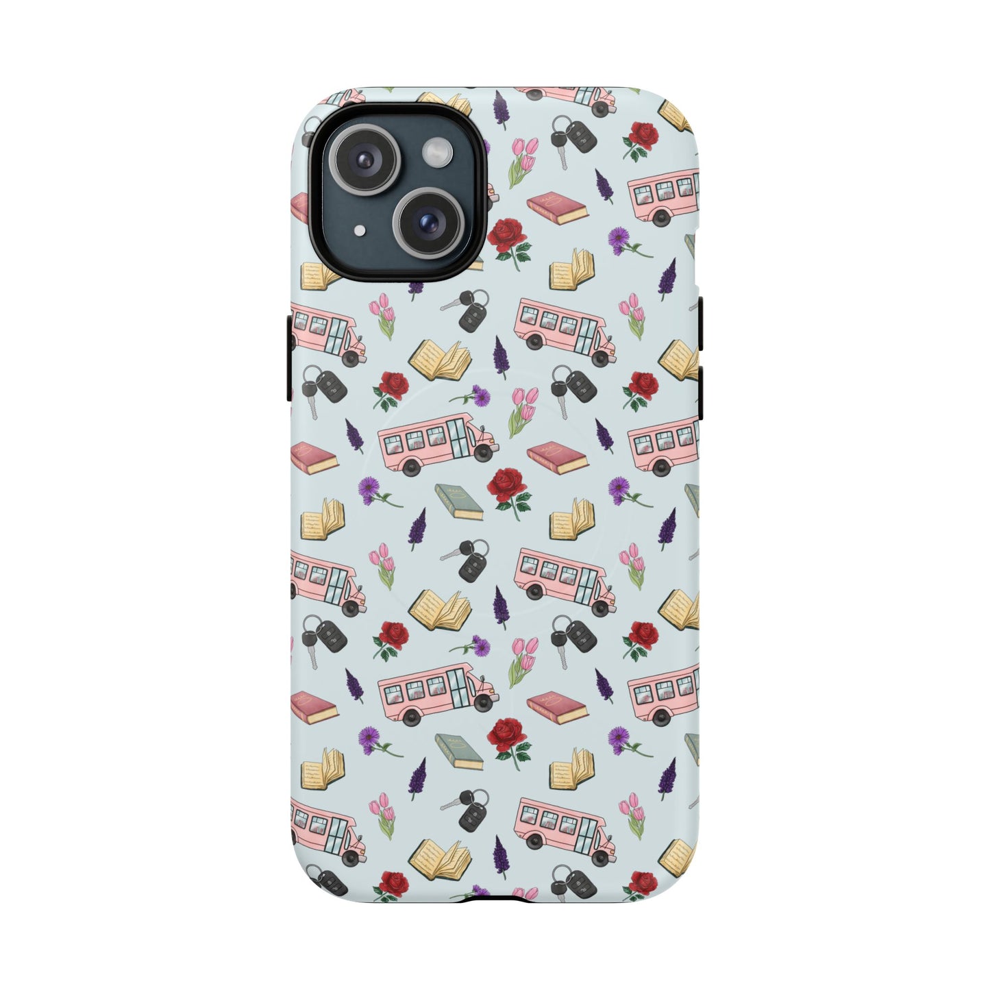 Phone Case — Vintage Book & Travel Pattern Tough Magnetic Case