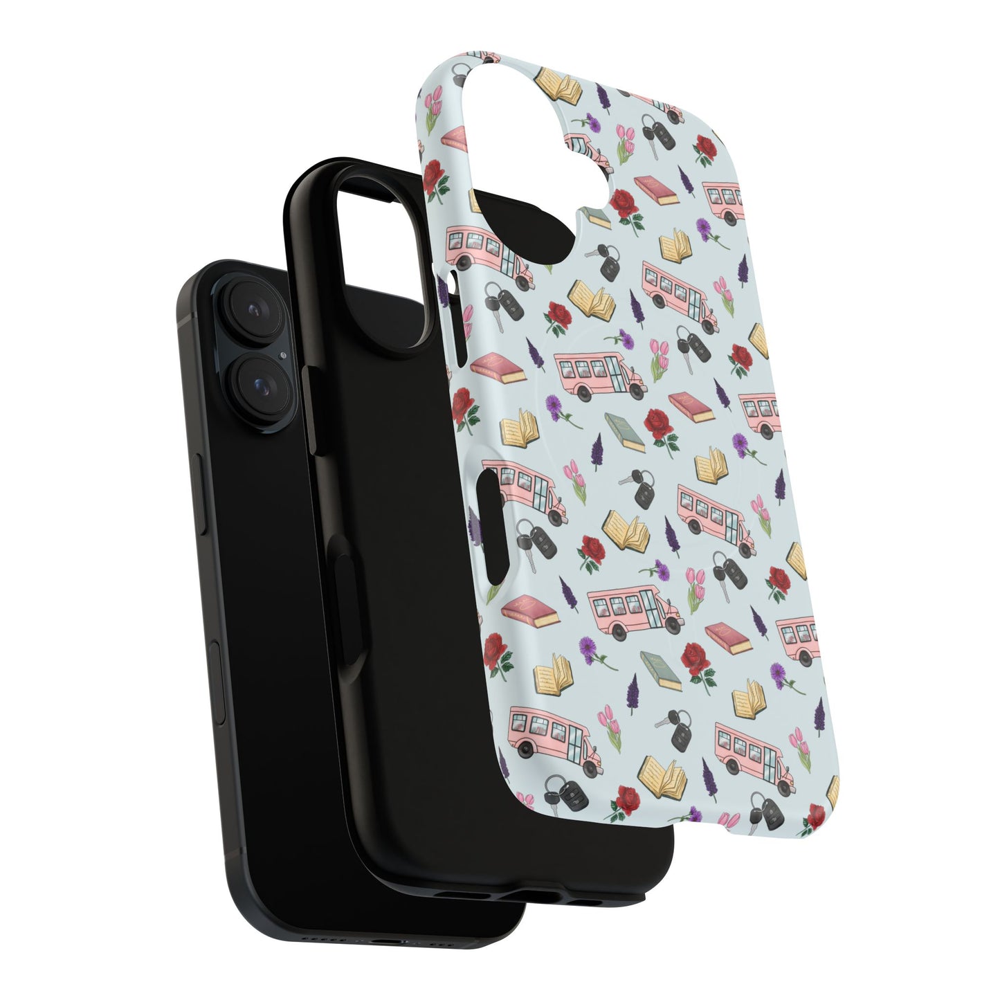 Phone Case — Vintage Book & Travel Pattern Tough Magnetic Case