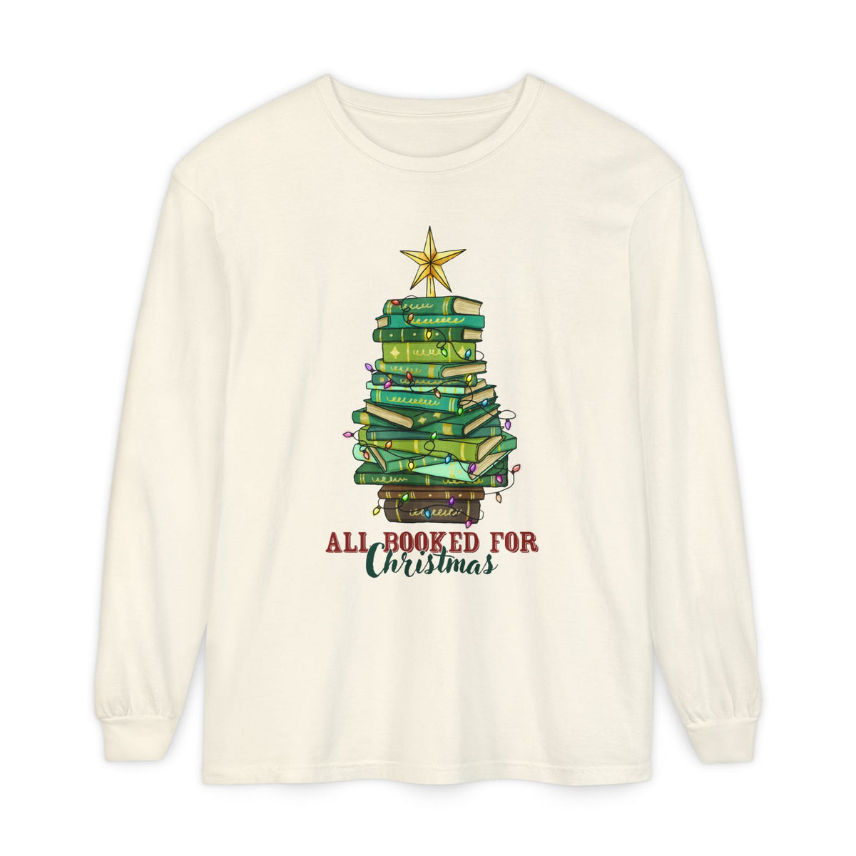 All Booked for Christmas Long Sleeve Tee