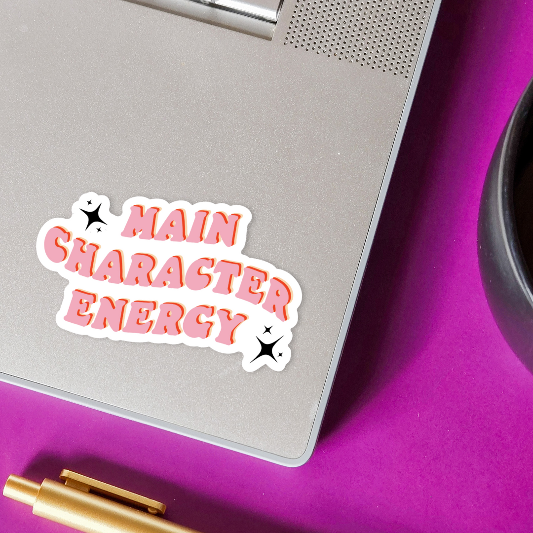 SHEWOLF Designs - Sticker: Main Character Energy — Cute Bookish Kindle Decal