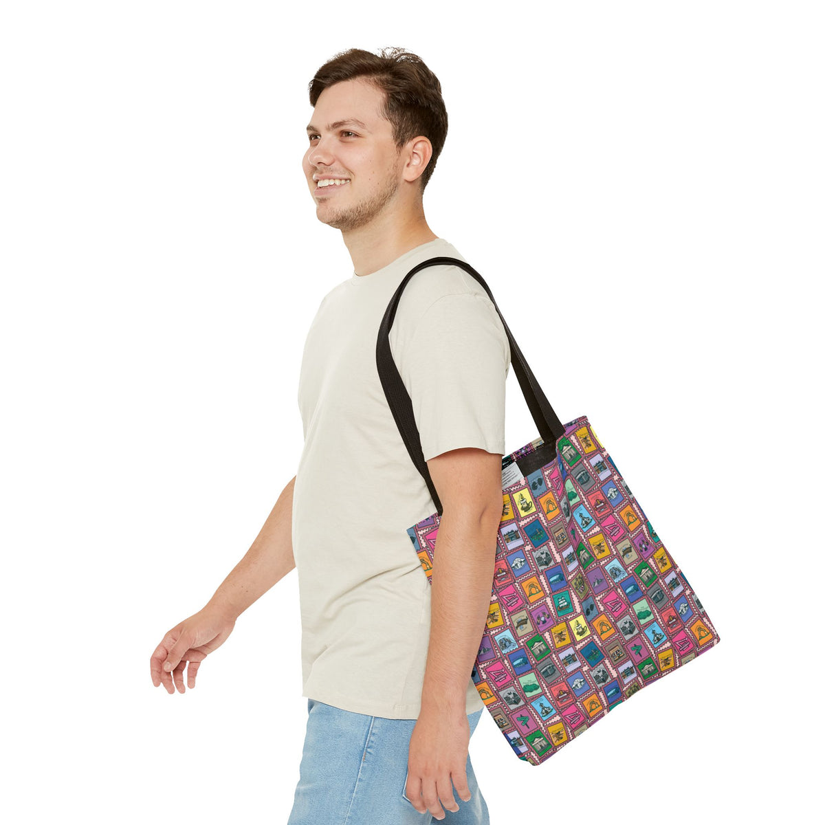 TEB Stamp Pattern Tote Bag