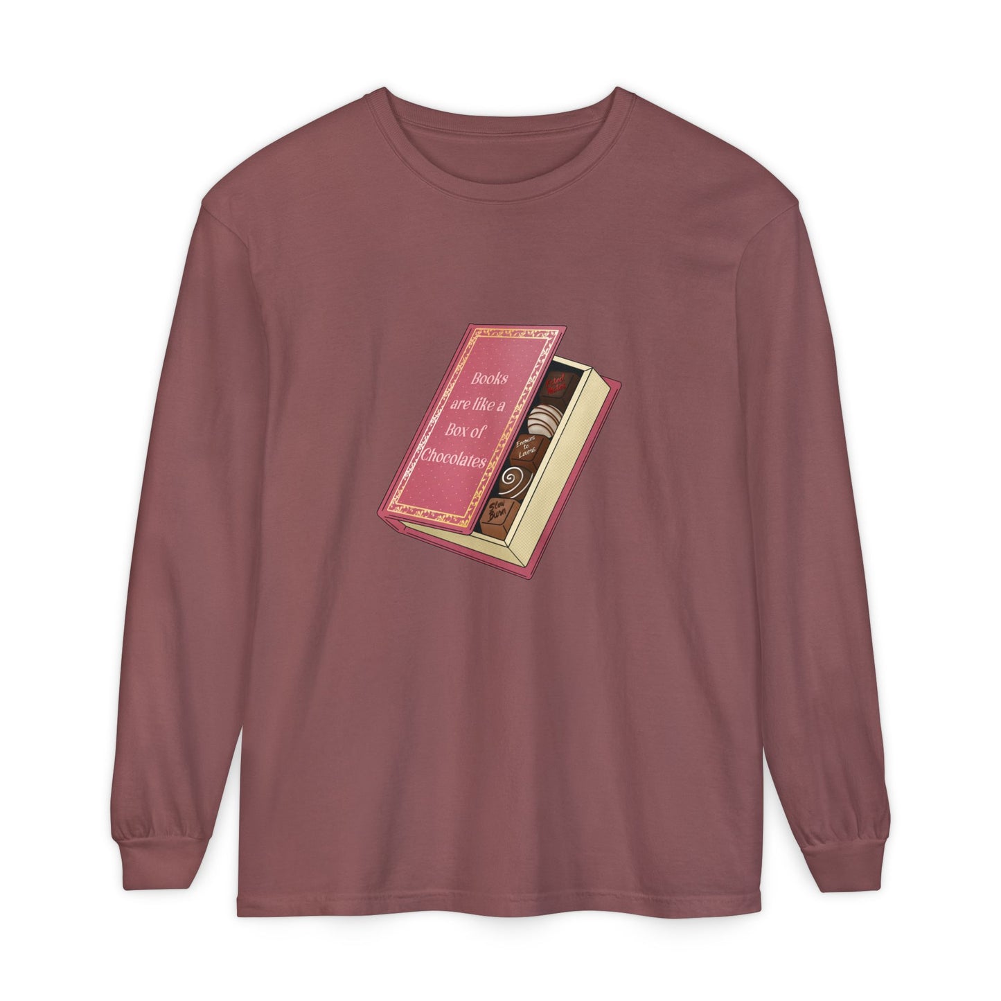 Books are like a box of chocolates Long Sleeve Tee