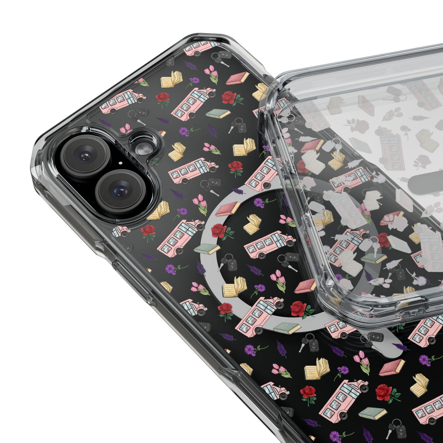 The Enchanted Bookmobile Doodle MagSafe Clear Impact Phone Case