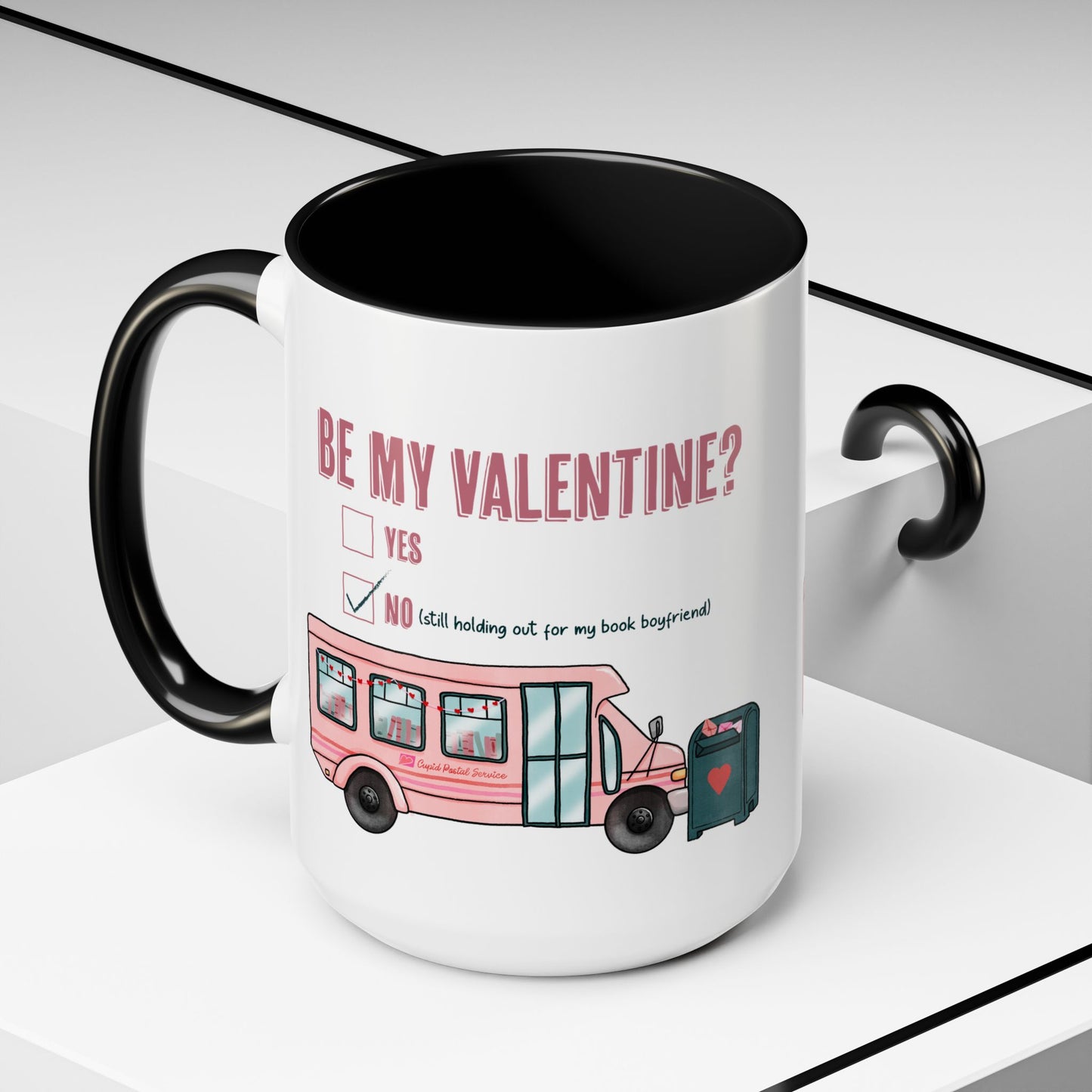 Be my Valentine Pink Bus Coffee Mug