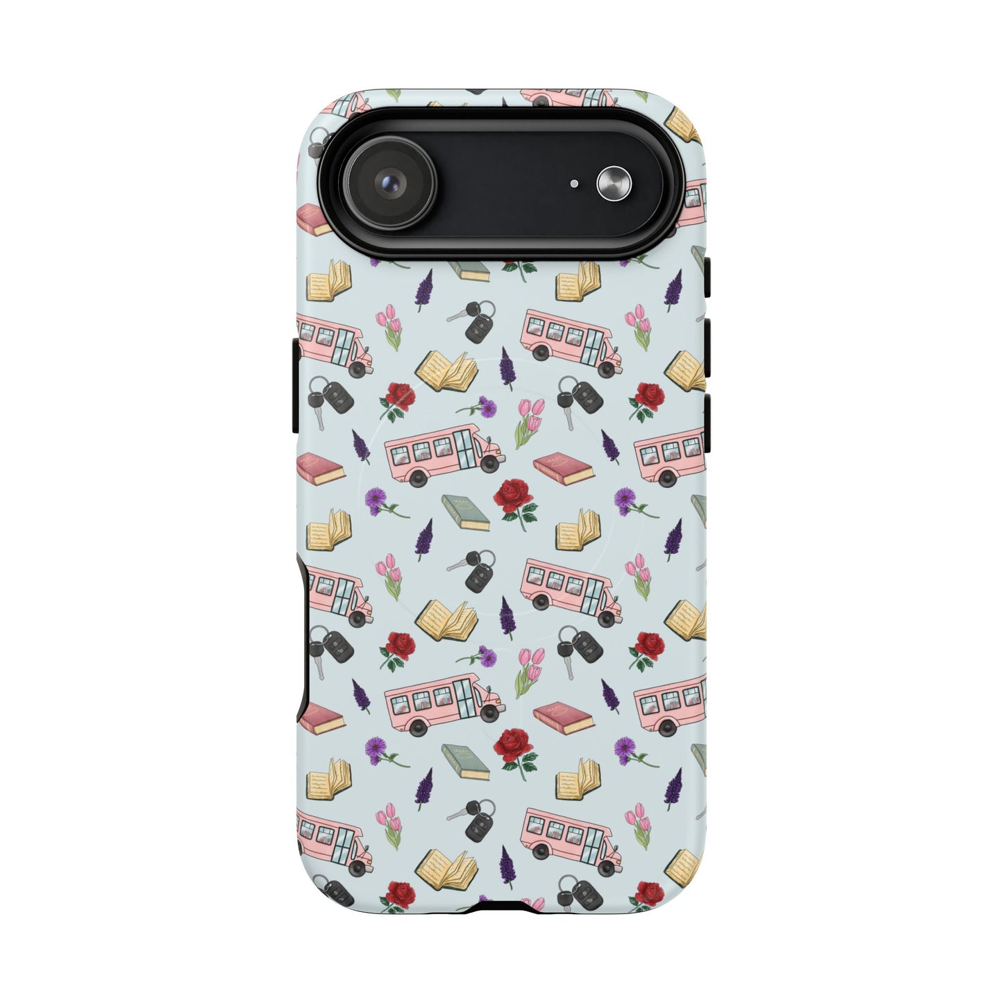 Phone Case — Vintage Book & Travel Pattern Tough Magnetic Case