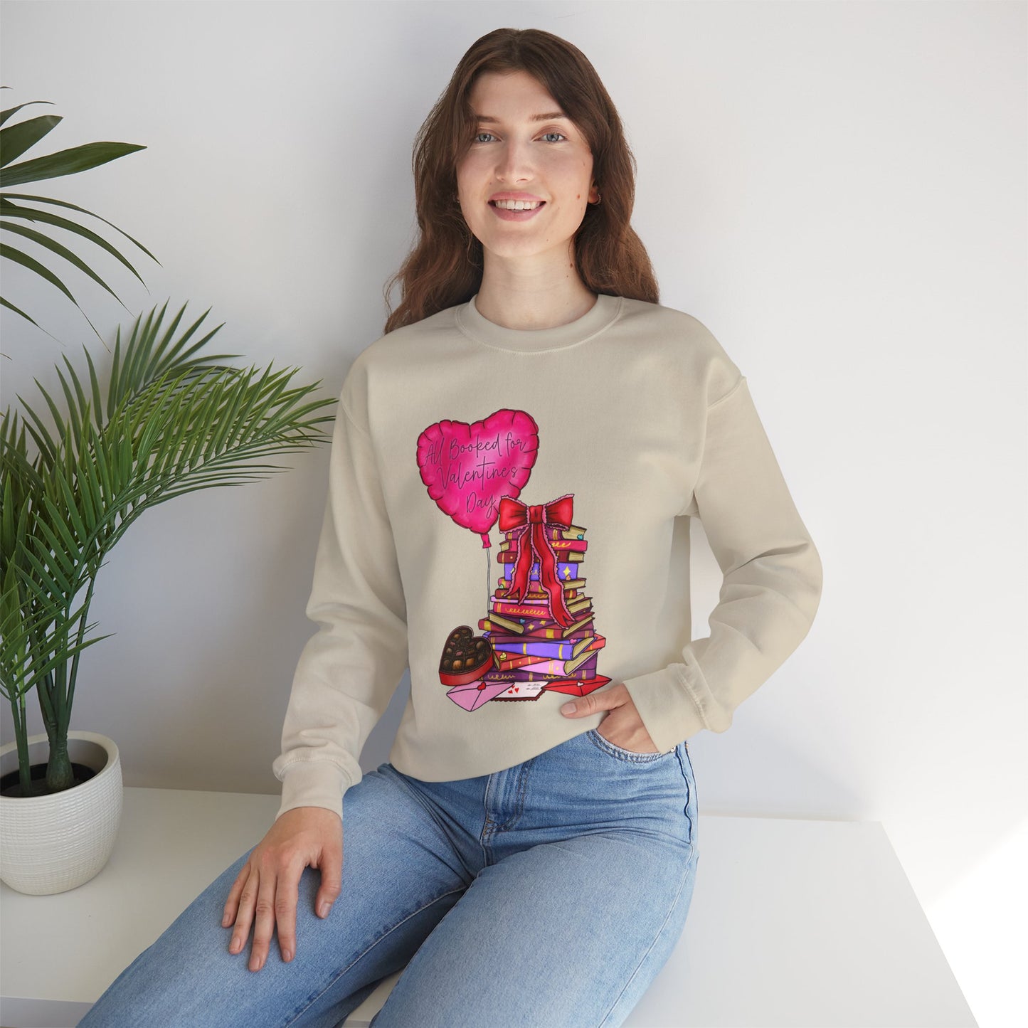 All Booked for Valentine's Crewneck Sweatshirt