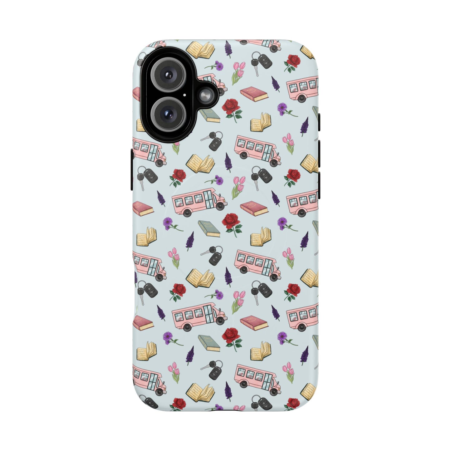 Phone Case — Vintage Book & Travel Pattern Tough Magnetic Case