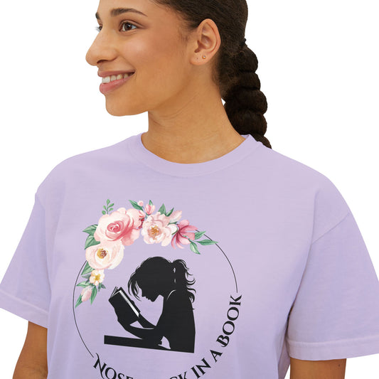 Nose Stuck in a Book Women's Crop Top