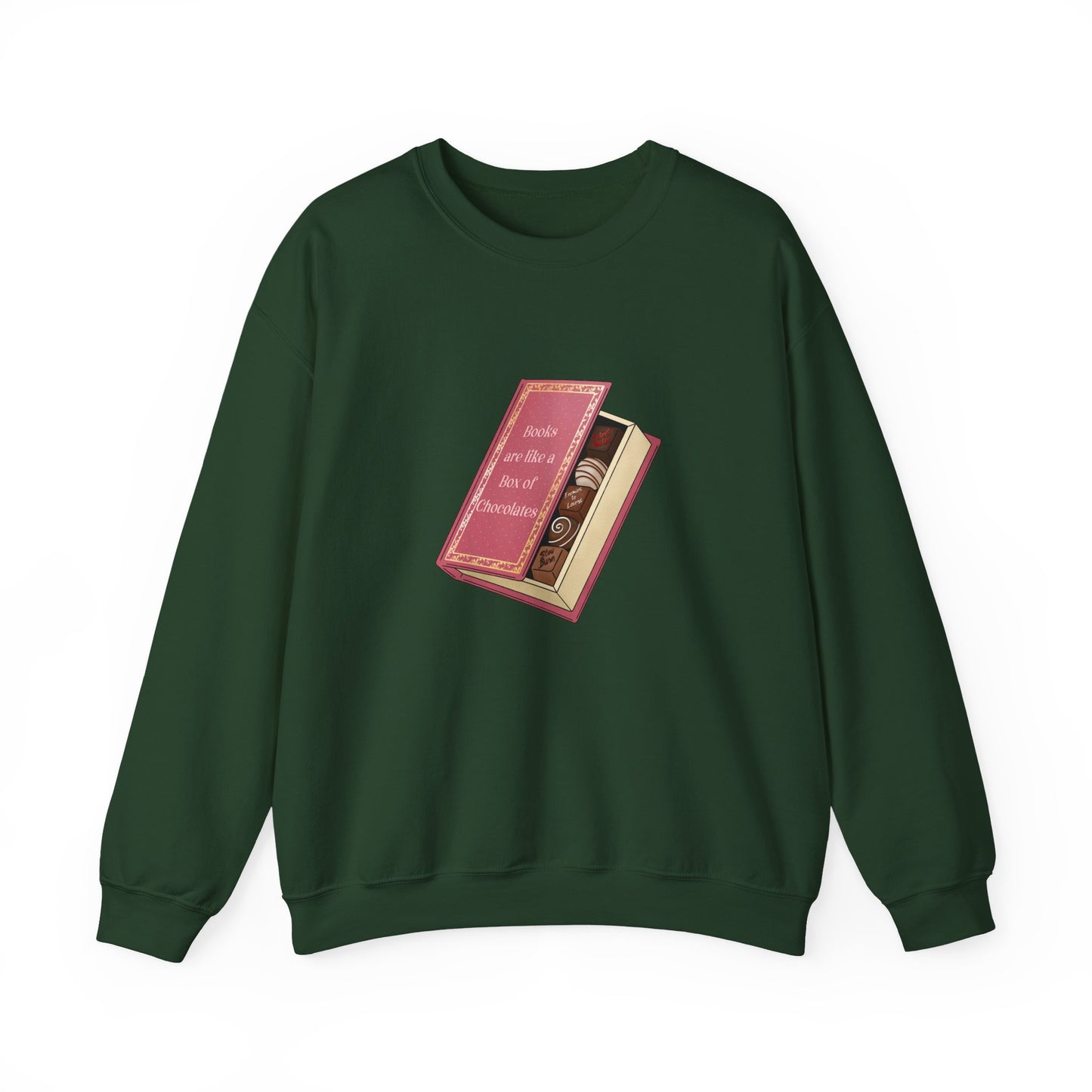 Books are like a box of chocolates Crewneck Sweatshirt