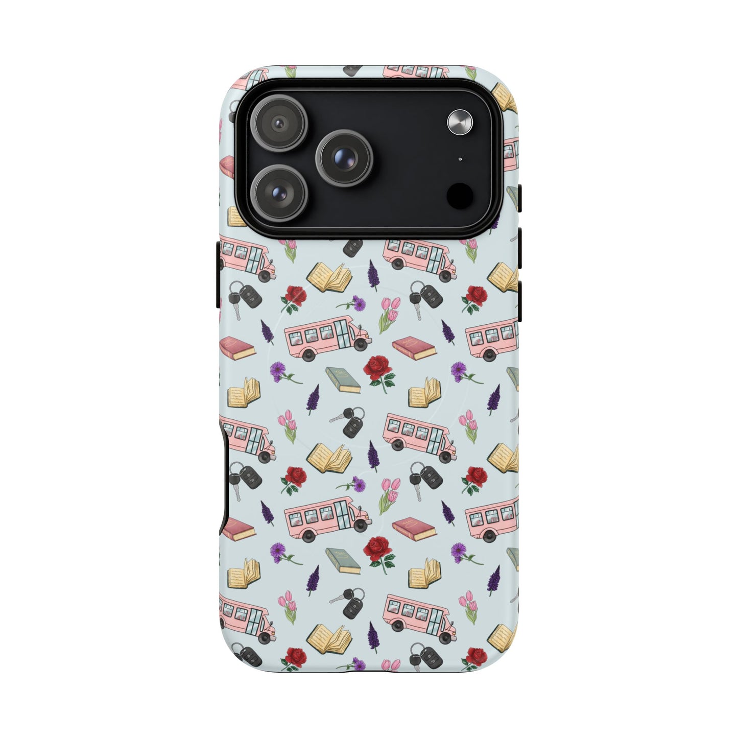 Phone Case — Vintage Book & Travel Pattern Tough Magnetic Case