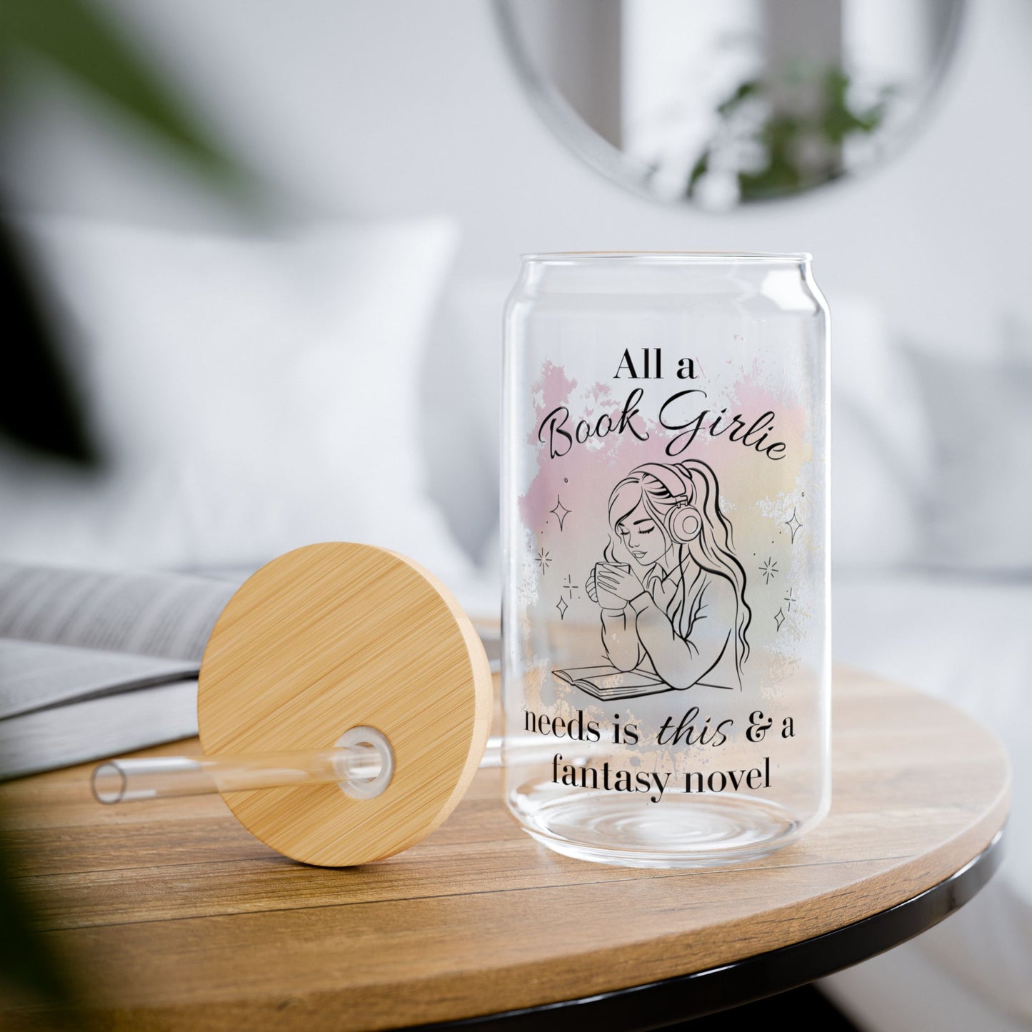 Book Girlie Fantasy Sipper Glass