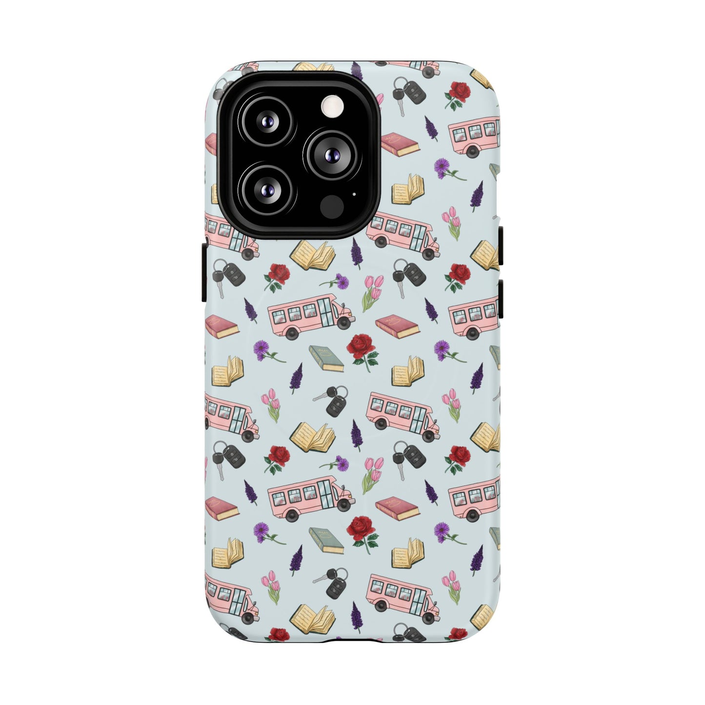 Phone Case — Vintage Book & Travel Pattern Tough Magnetic Case