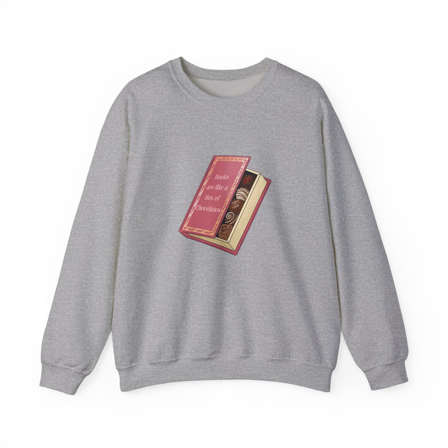 Books are like a box of chocolates Crewneck Sweatshirt