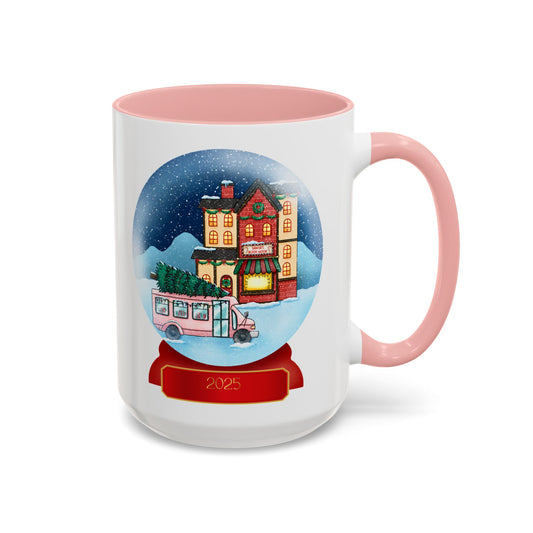 Holiday Snow Globe Coffee Mug — 2025 W/ Personalization