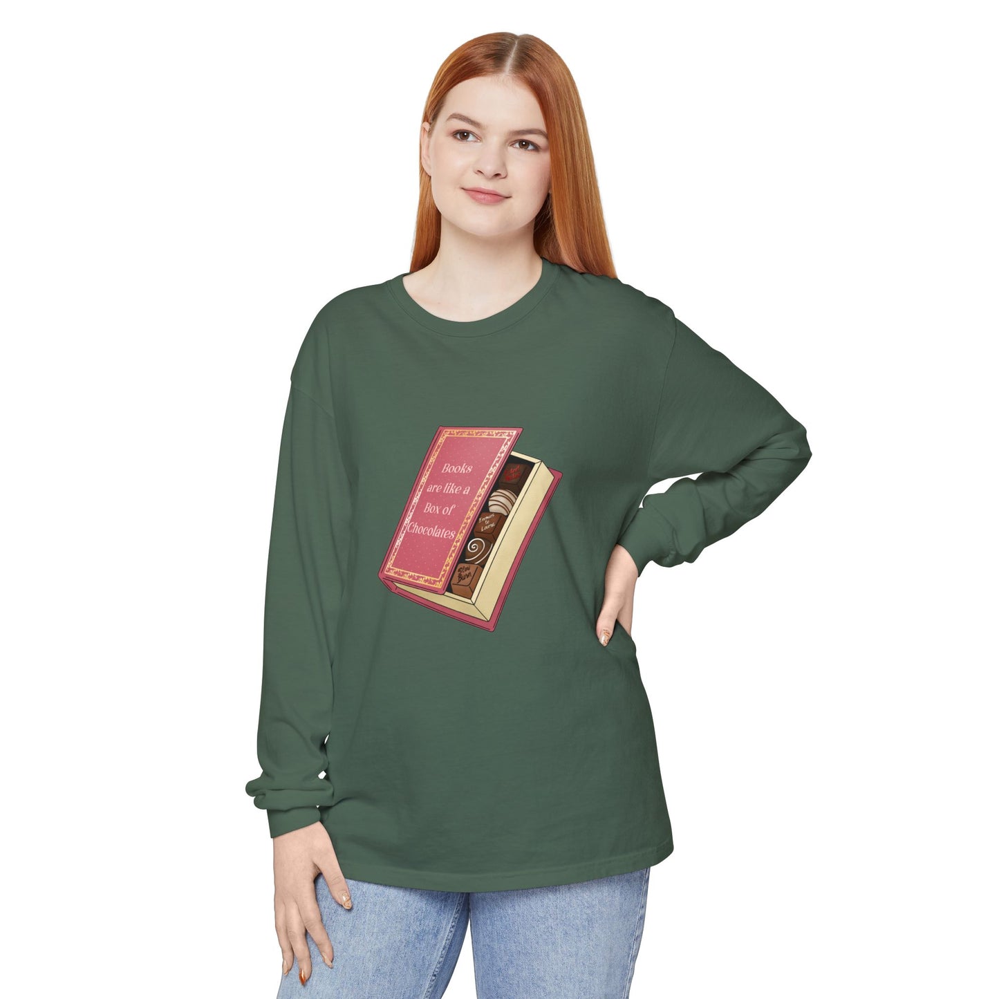 Books are like a box of chocolates Long Sleeve Tee