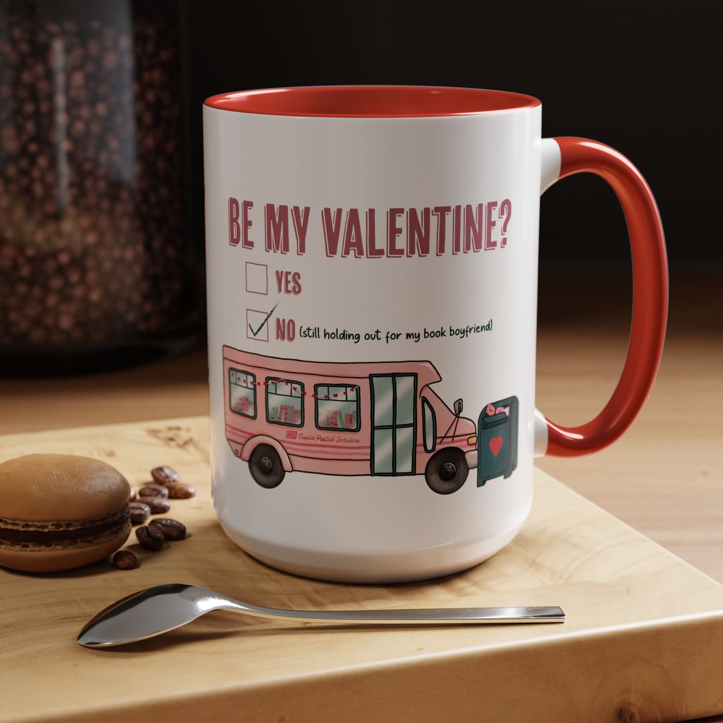 Be my Valentine Pink Bus Coffee Mug