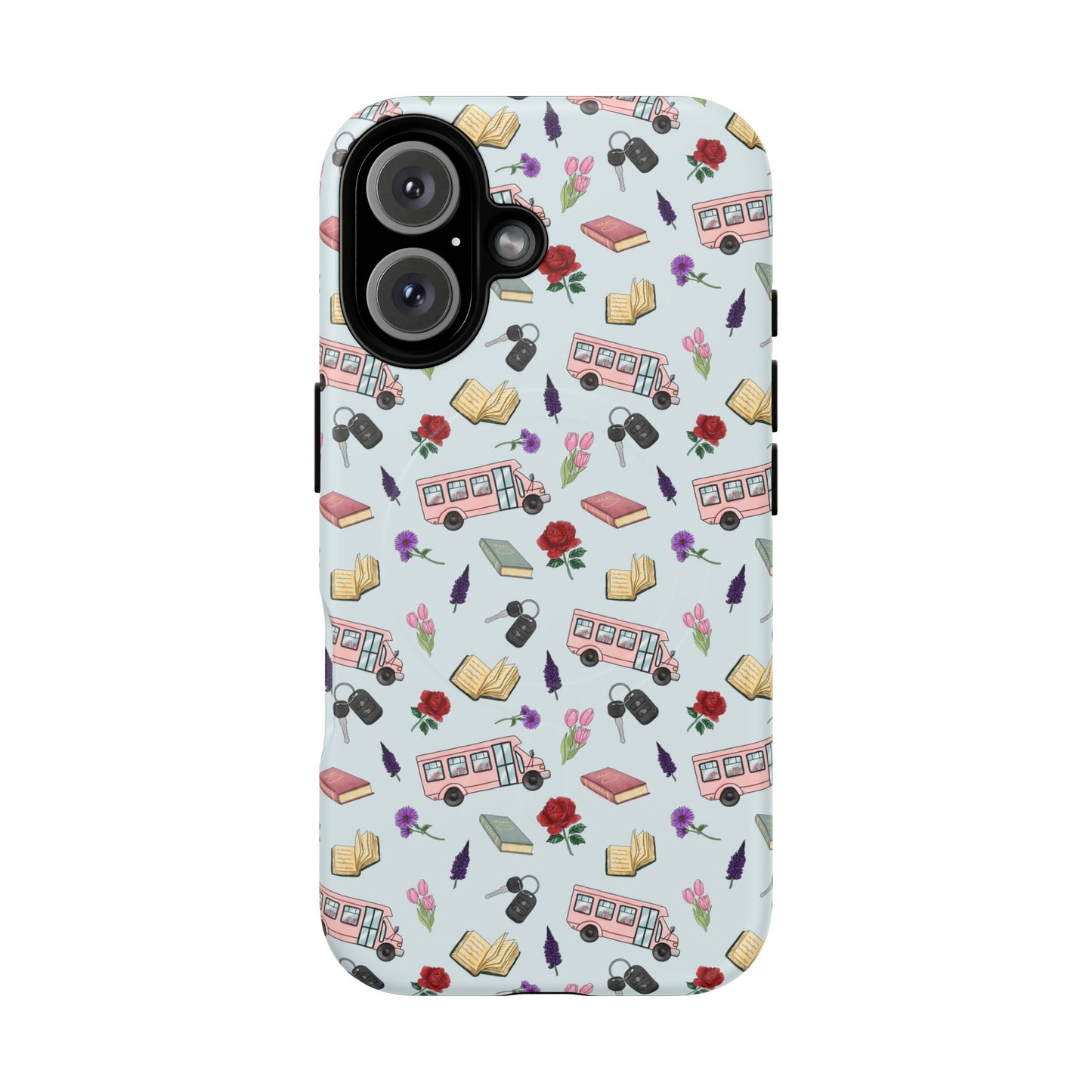 Phone Case — Vintage Book & Travel Pattern Tough Magnetic Case