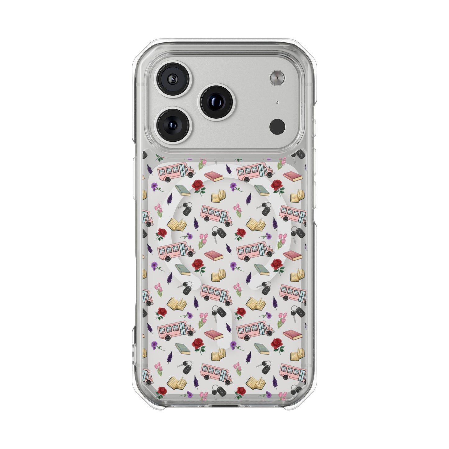 The Enchanted Bookmobile Doodle MagSafe Clear Impact Phone Case