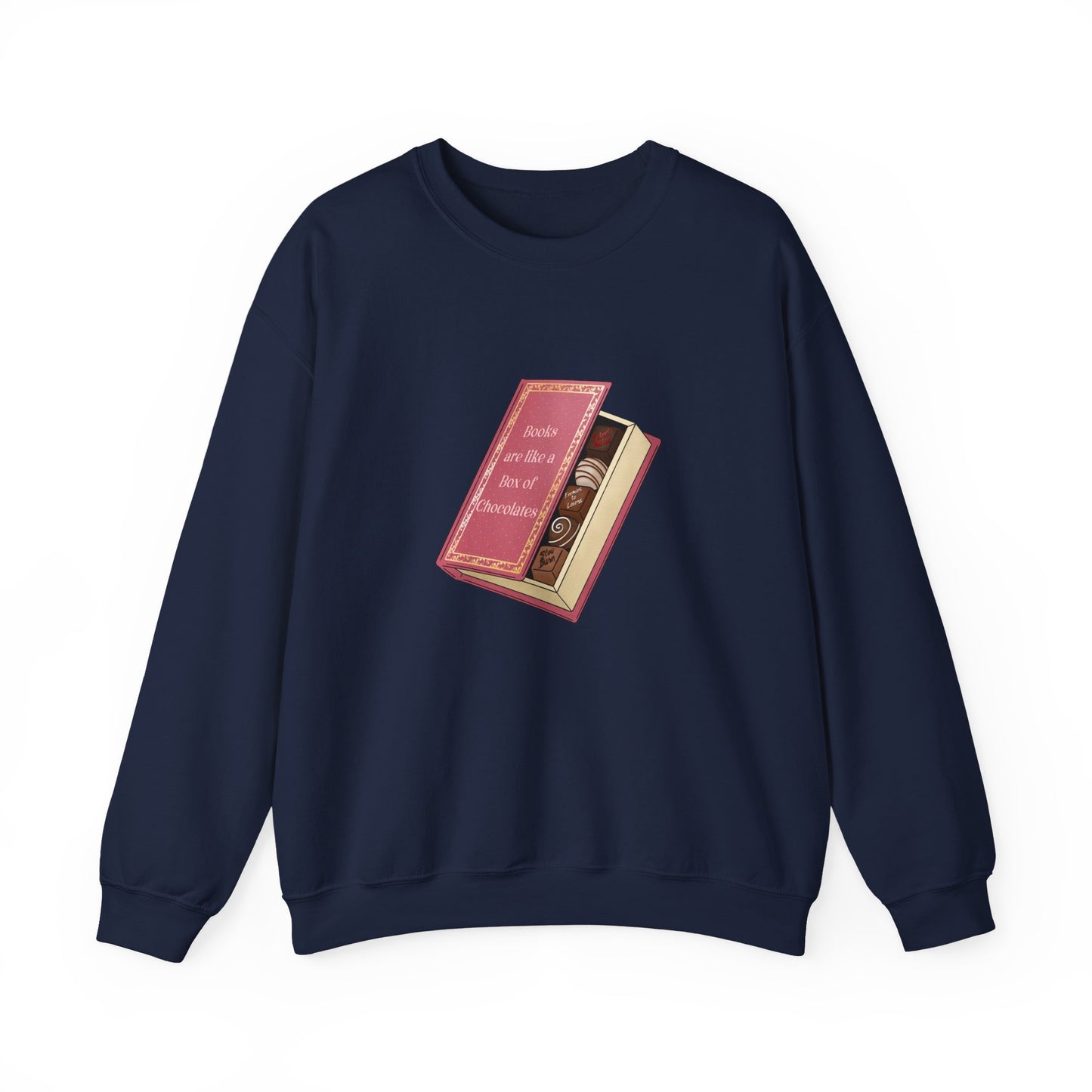 Books are like a box of chocolates Crewneck Sweatshirt