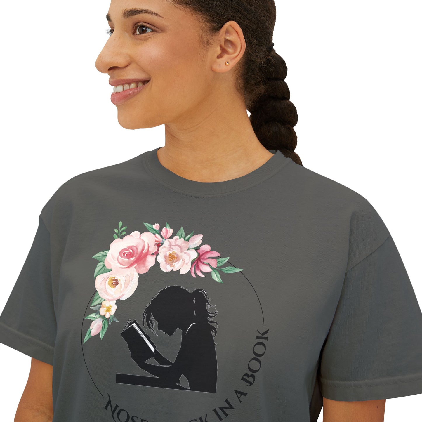 Nose Stuck in a Book Women's Crop Top