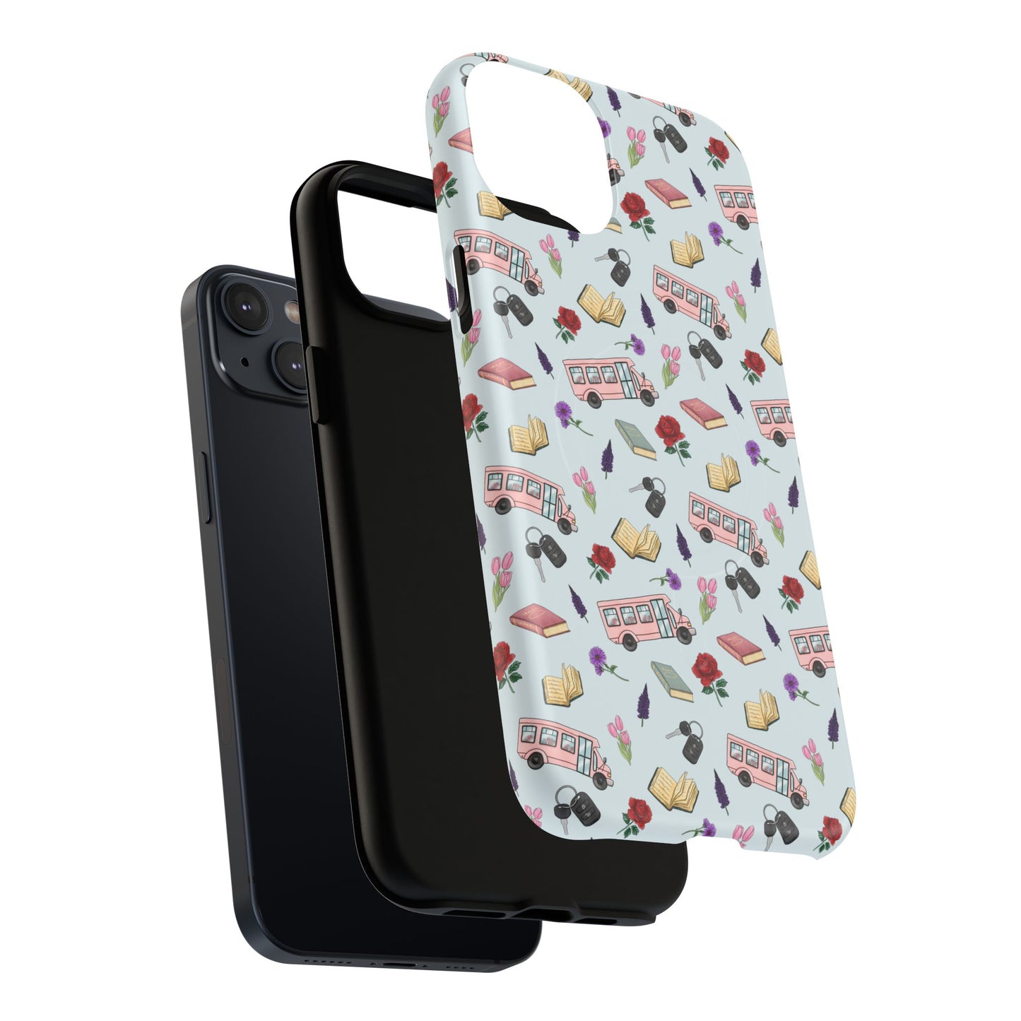 Phone Case — Vintage Book & Travel Pattern Tough Magnetic Case