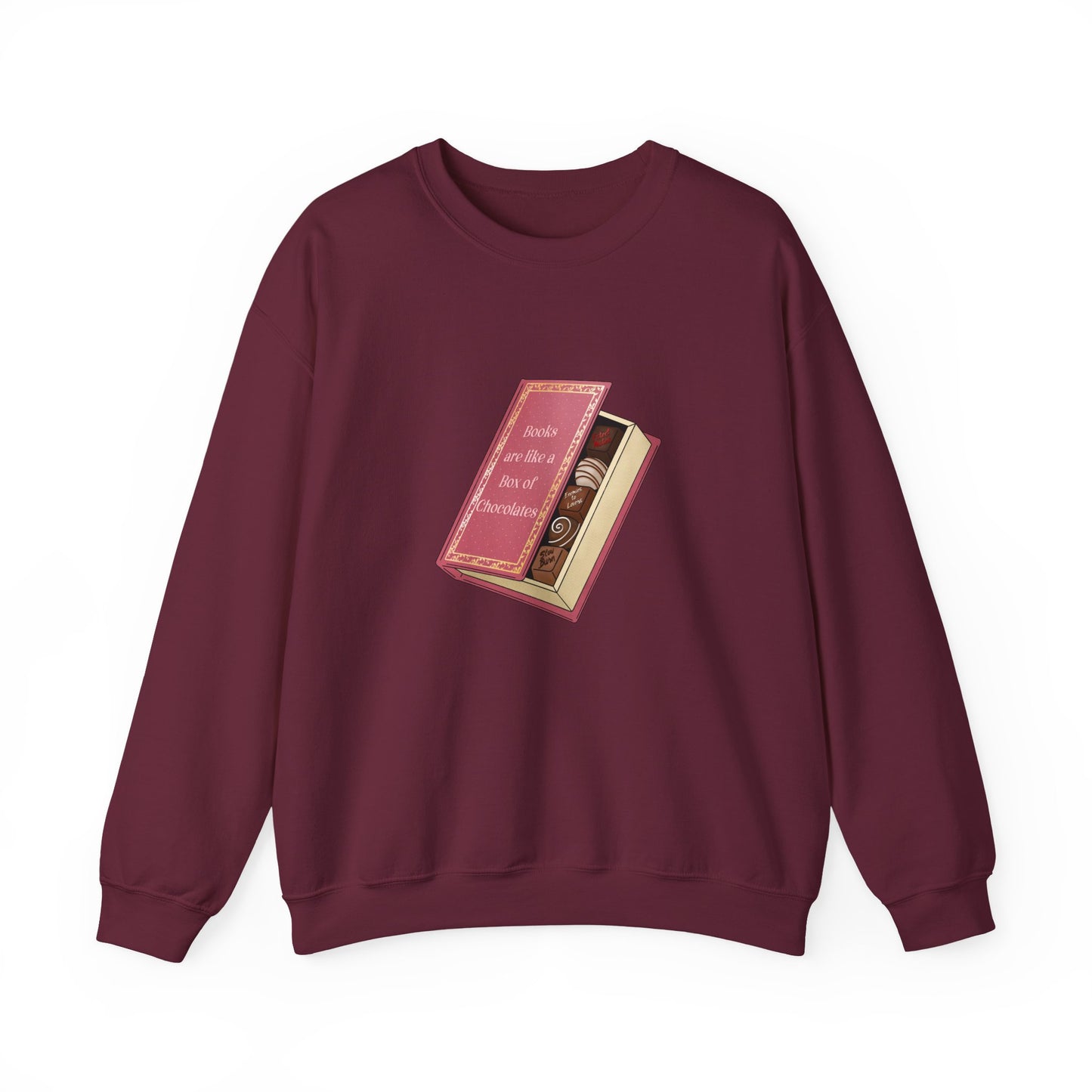Books are like a box of chocolates Crewneck Sweatshirt