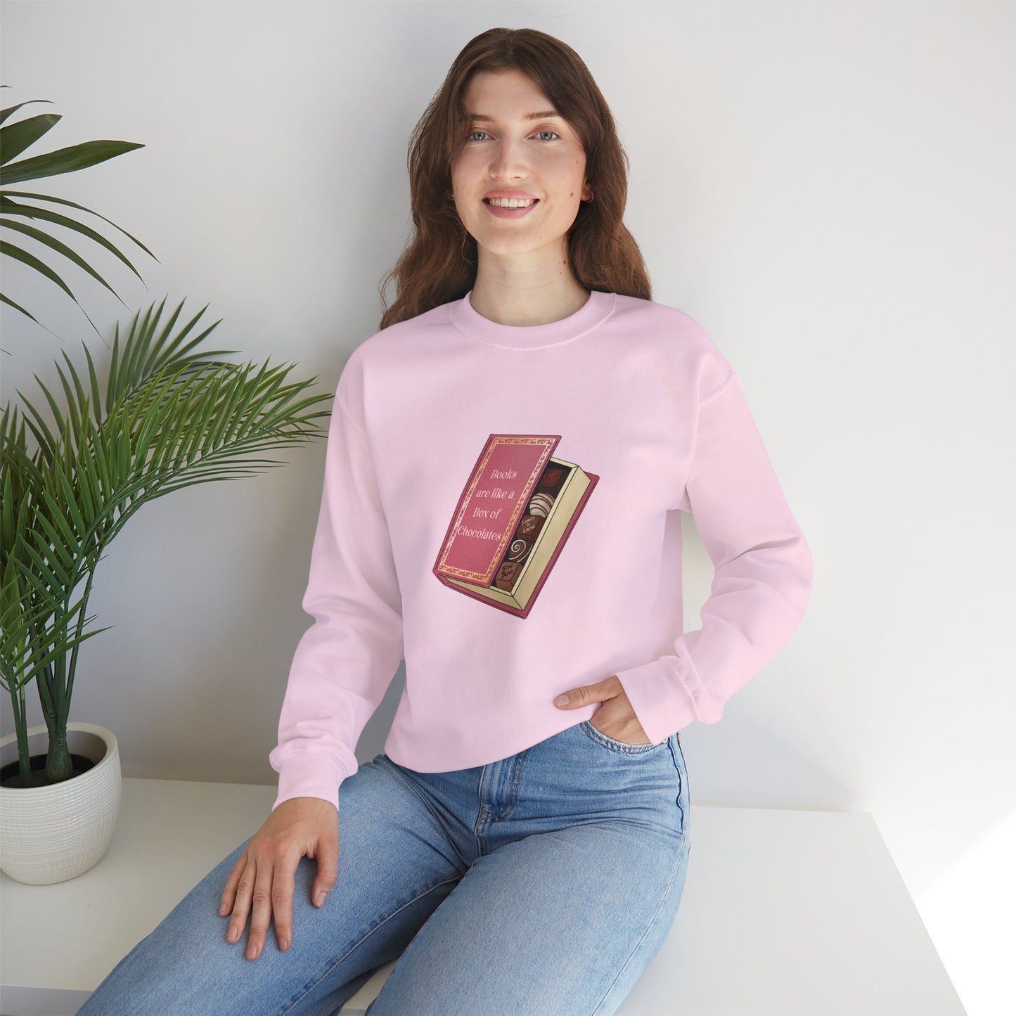Books are like a box of chocolates Crewneck Sweatshirt