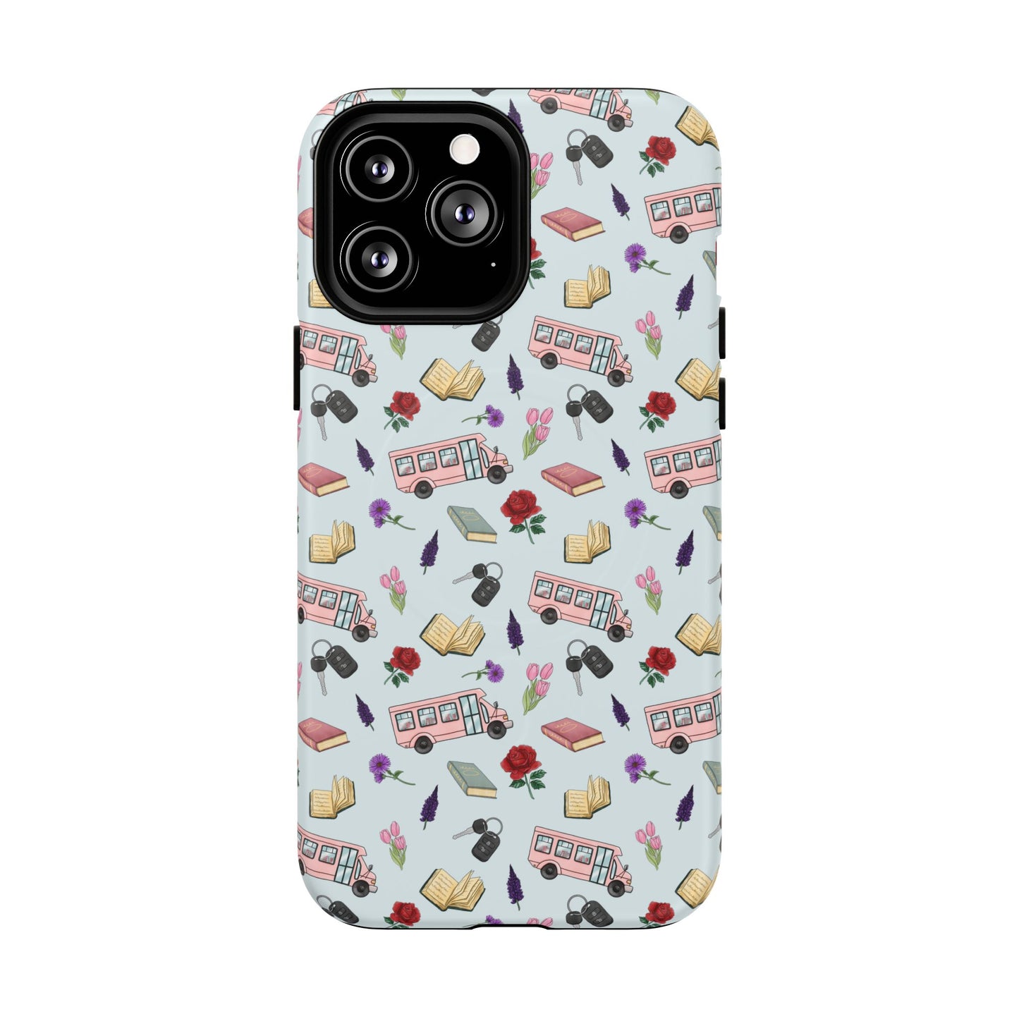 Phone Case — Vintage Book & Travel Pattern Tough Magnetic Case