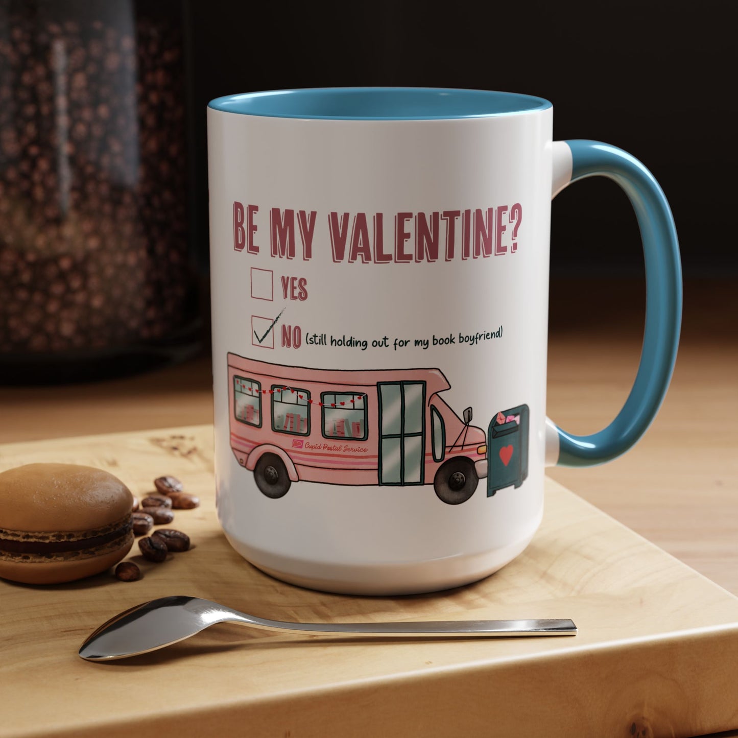 Be my Valentine Pink Bus Coffee Mug