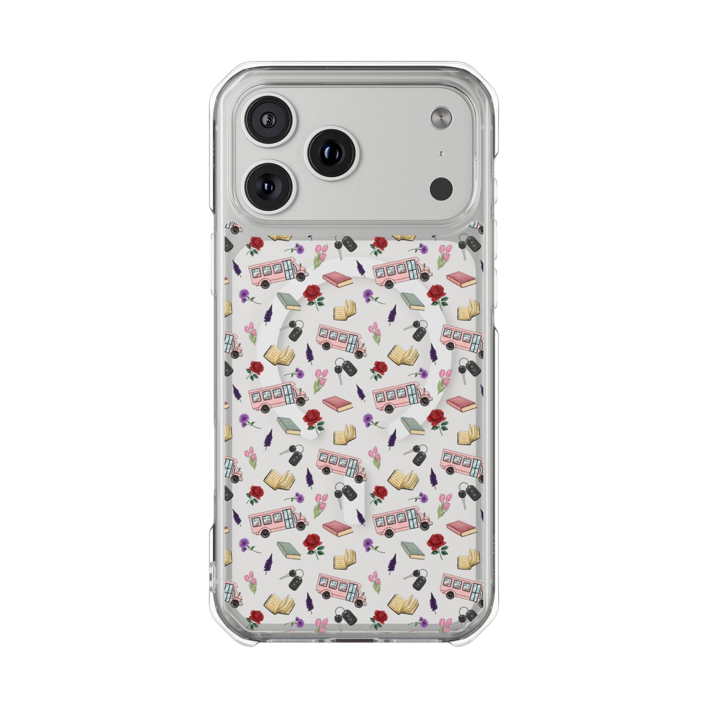 The Enchanted Bookmobile Doodle MagSafe Clear Impact Phone Case