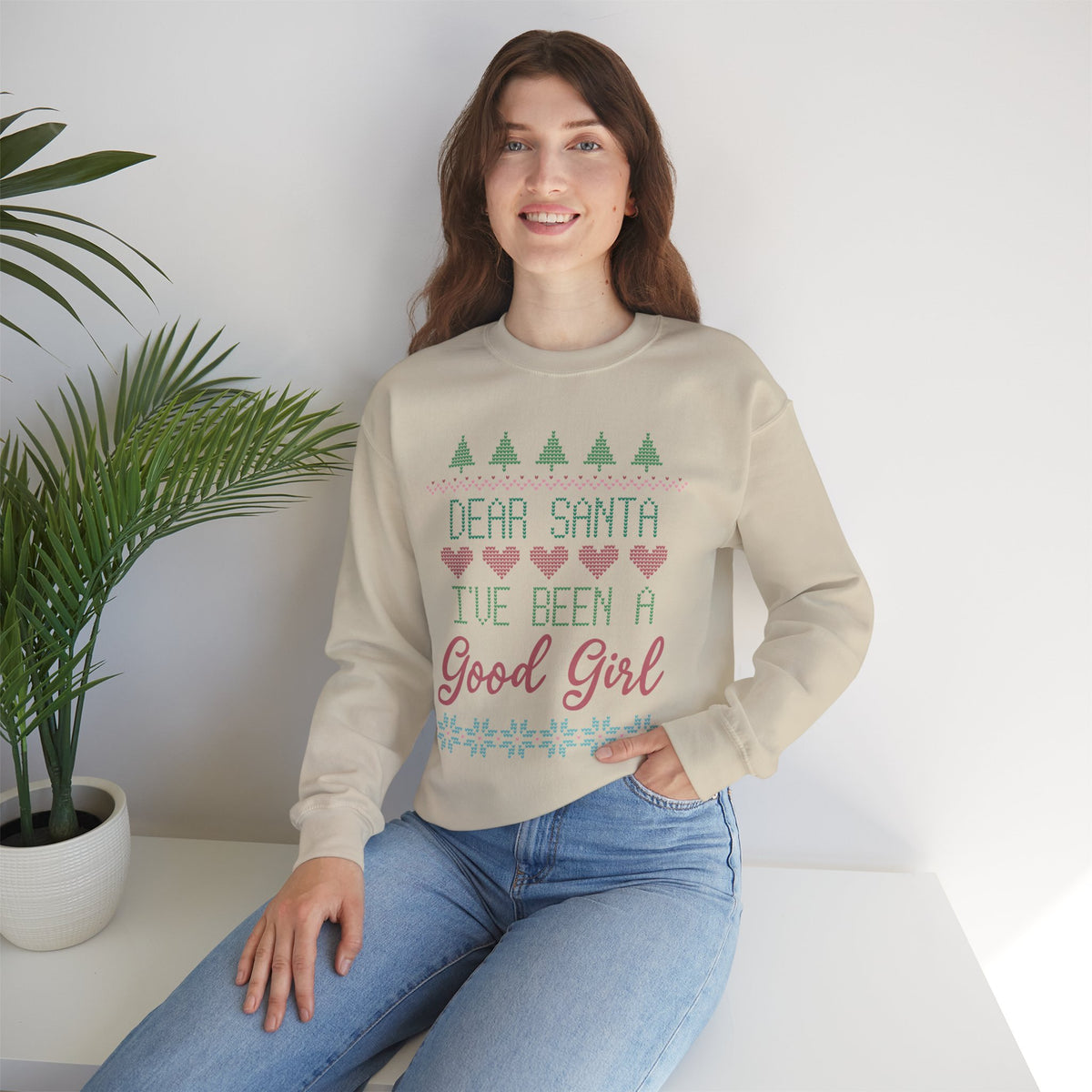 "Dear Santa I've Been A Good Girl" Christmas Sweatshirt
